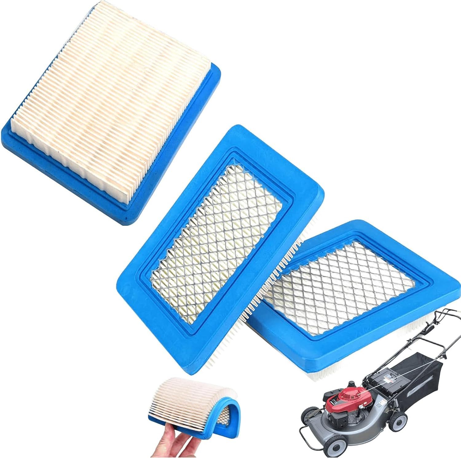 FELIXLEO Filter-Set 3er Set Luftfilter für Rasenmäher Motoren