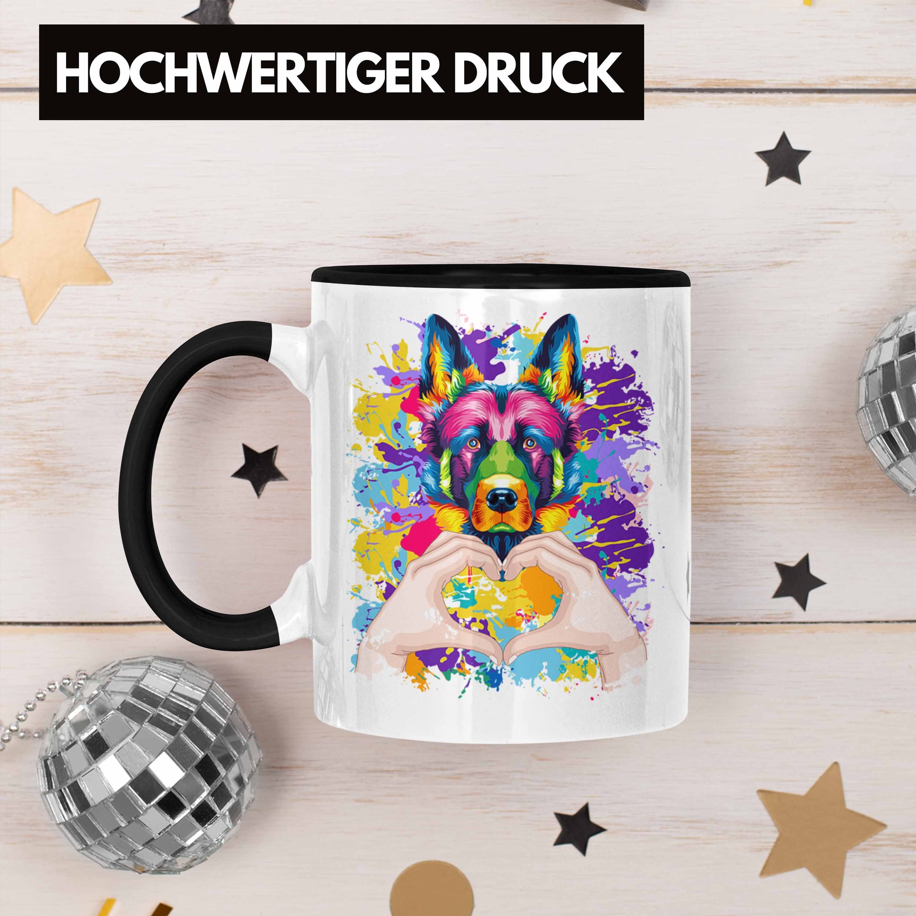 Trendation Lustiger Geschen Schwarz Besitzer Geschenk Schäferhund Love Tasse Spruch Farbe Tasse