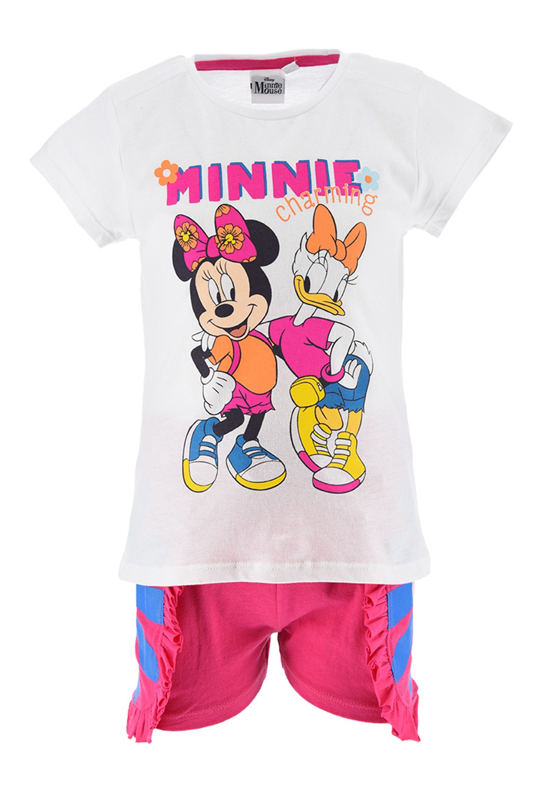 Disney Minnie Mouse T-Shirt & Shorts Bekleidungs-Set T-Shirt und Shorts Mini Maus Shorty