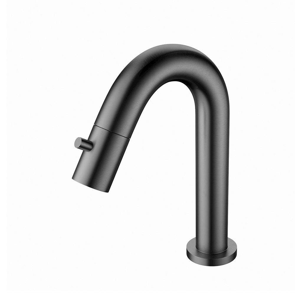 Aloni Waschtischarmatur CR1033-5GG (einzel, 1-St., Keine) Aloni Kaltwasserarmatur Waschtisch/Waschbecken grau gebürstet