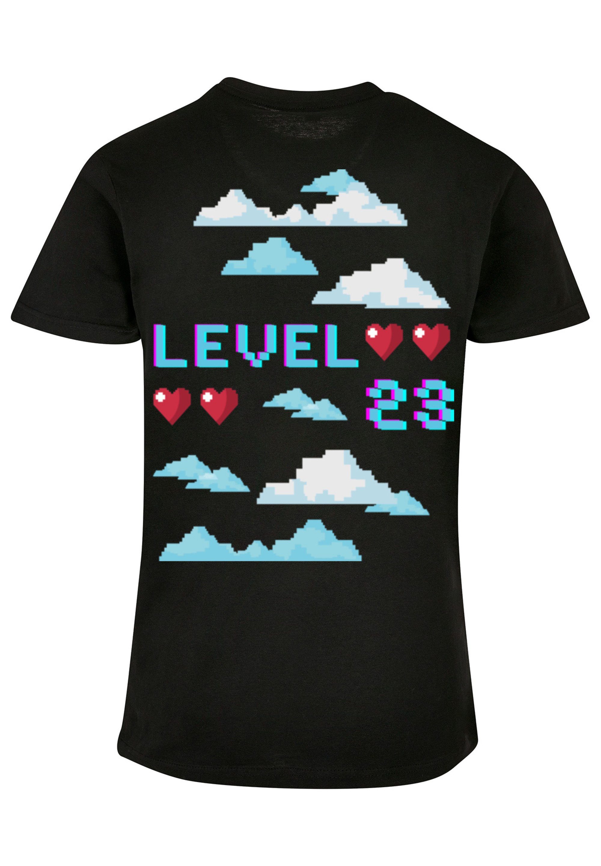 F4NT4STIC Level Front Year Up 23 New Print Happy T-Shirt schwarz