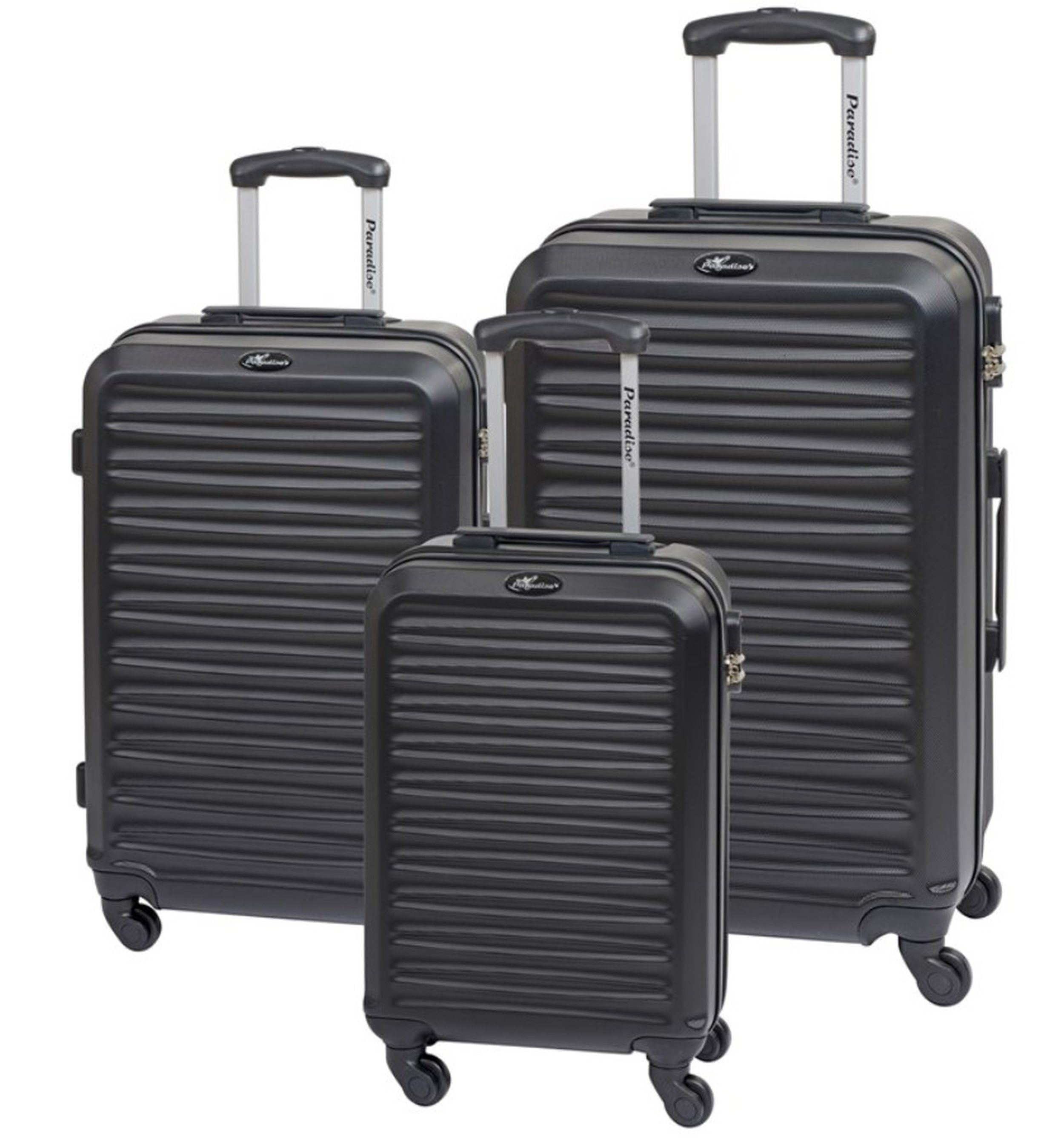 CHECK.IN® Trolleyset 3-tlg. 77, 67, 54cm - Light - XL-Volumen - 4 Rollen, div. Farben schwarz