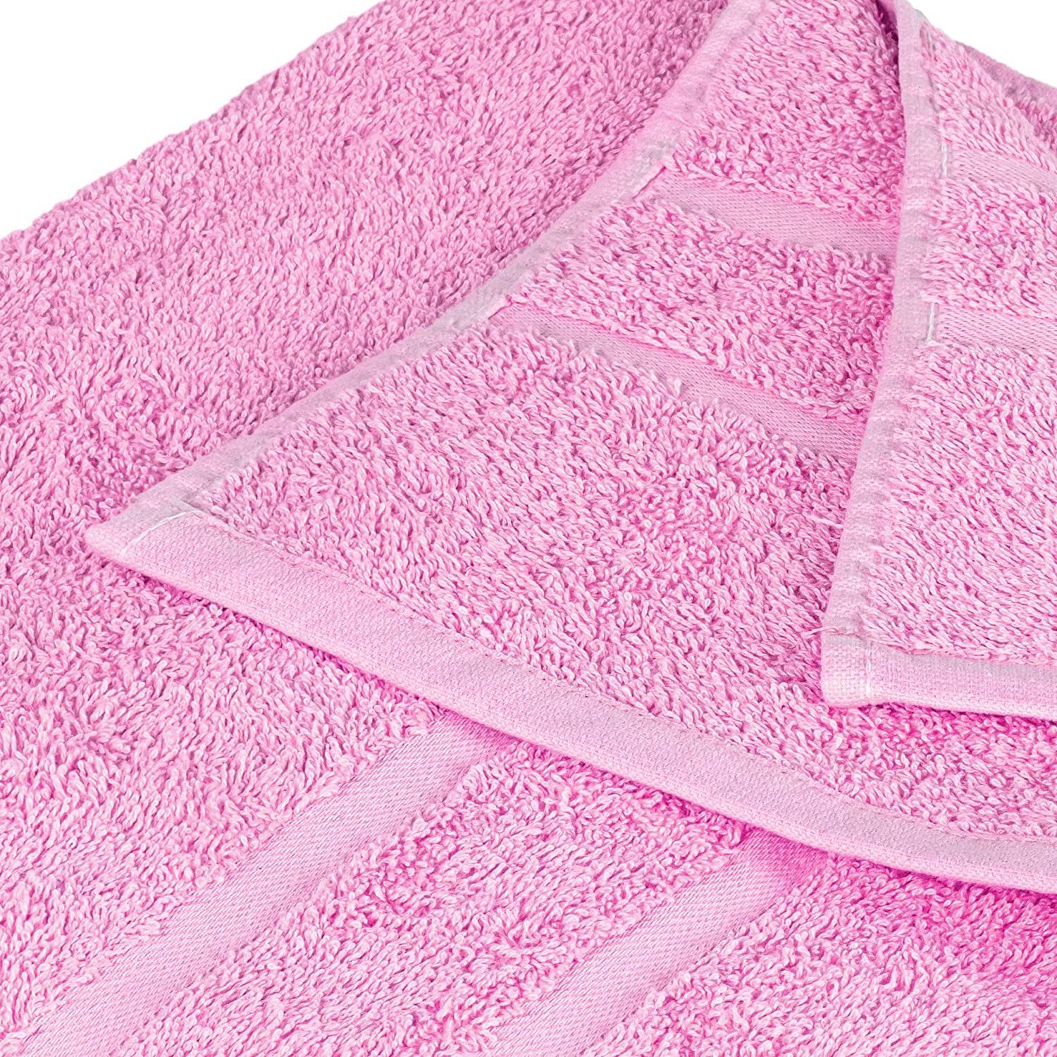 StickandShine Badetücher 4er Set Premium Frottee Badetücher 100x150 cm ROSA  500g/m² aus 100% Baumwolle (4 Stück) Frottee 100 x 150 Badetuch