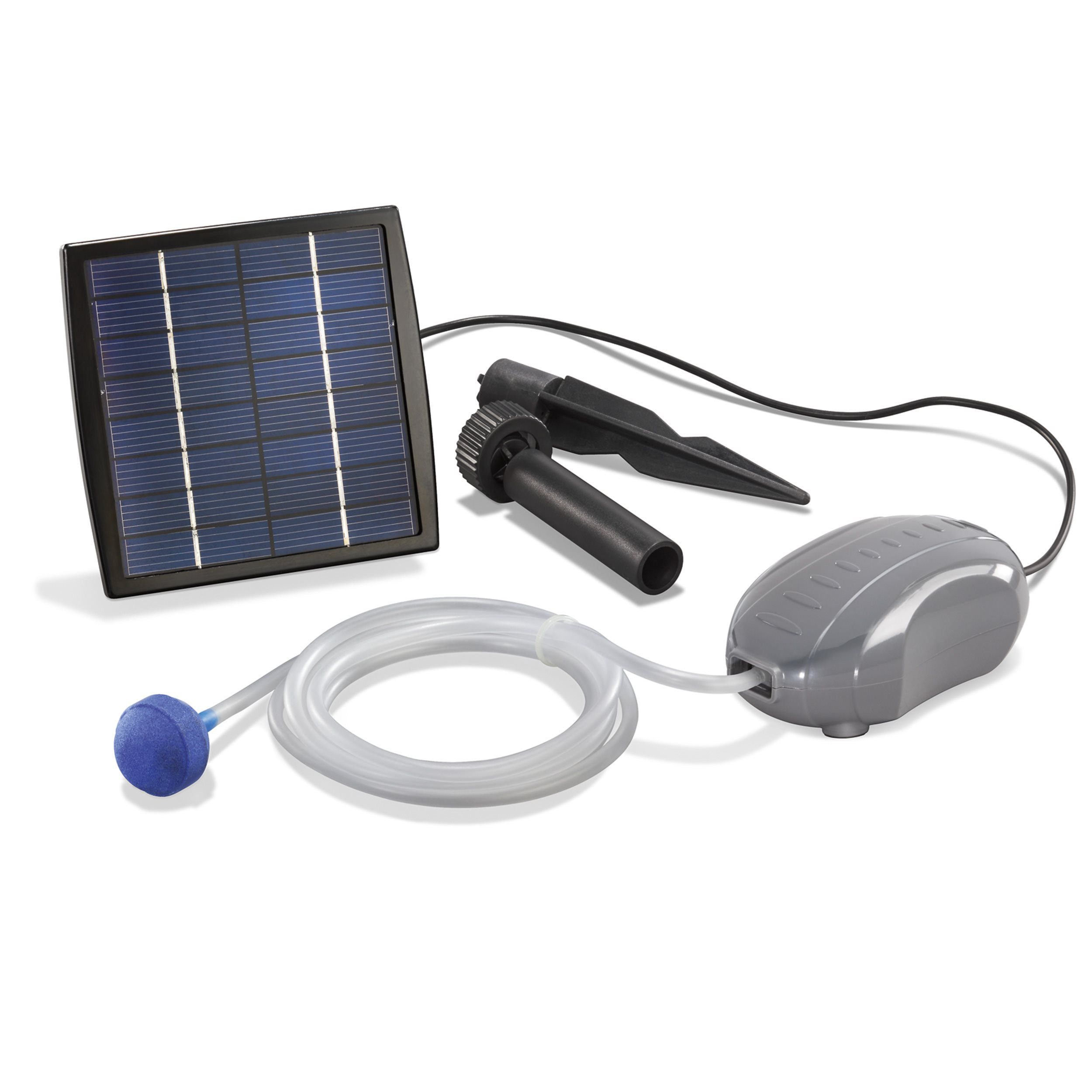 esotec Teichbelüfter Air-S Solar Belüfterpumpen-Set 6-9V/DC 120l/h Sauerstoffpumpe 101870, 120 l/h, (Komplettset)