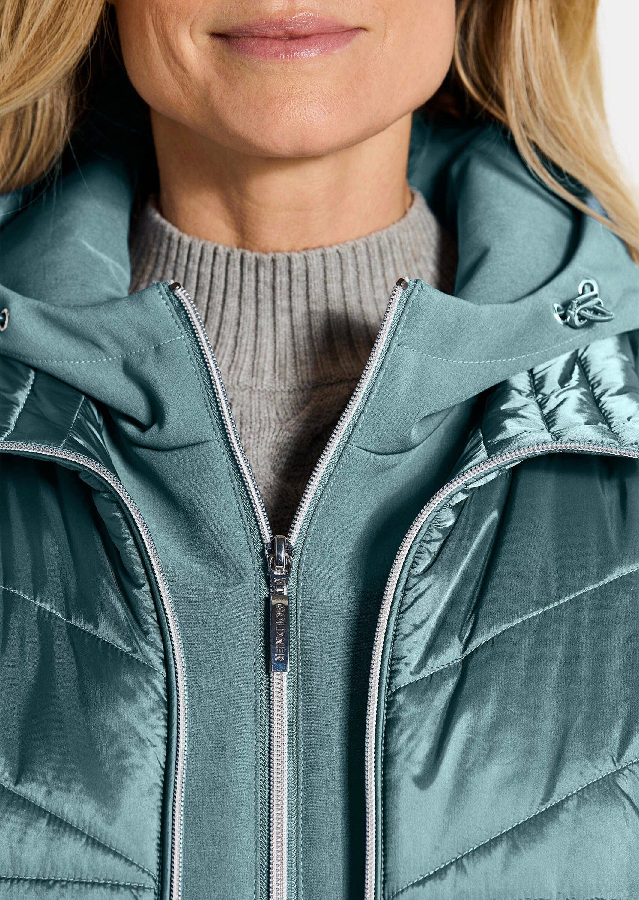 GOLDNER Outdoorjacke Sportive Steppjacke mit Kapuze Winterjacke mit Stehkragen, Reißverschlüssen, Taschen und Langarm – Bild 5 von 5