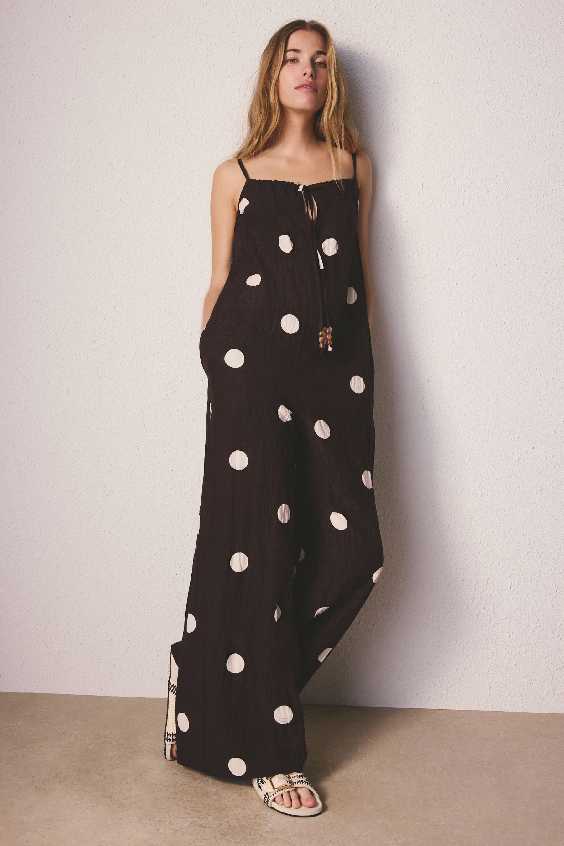 Next Jumpsuit Jumpsuit mit Trägern aus Leinen (1-tlg) – Bild 5 von 5