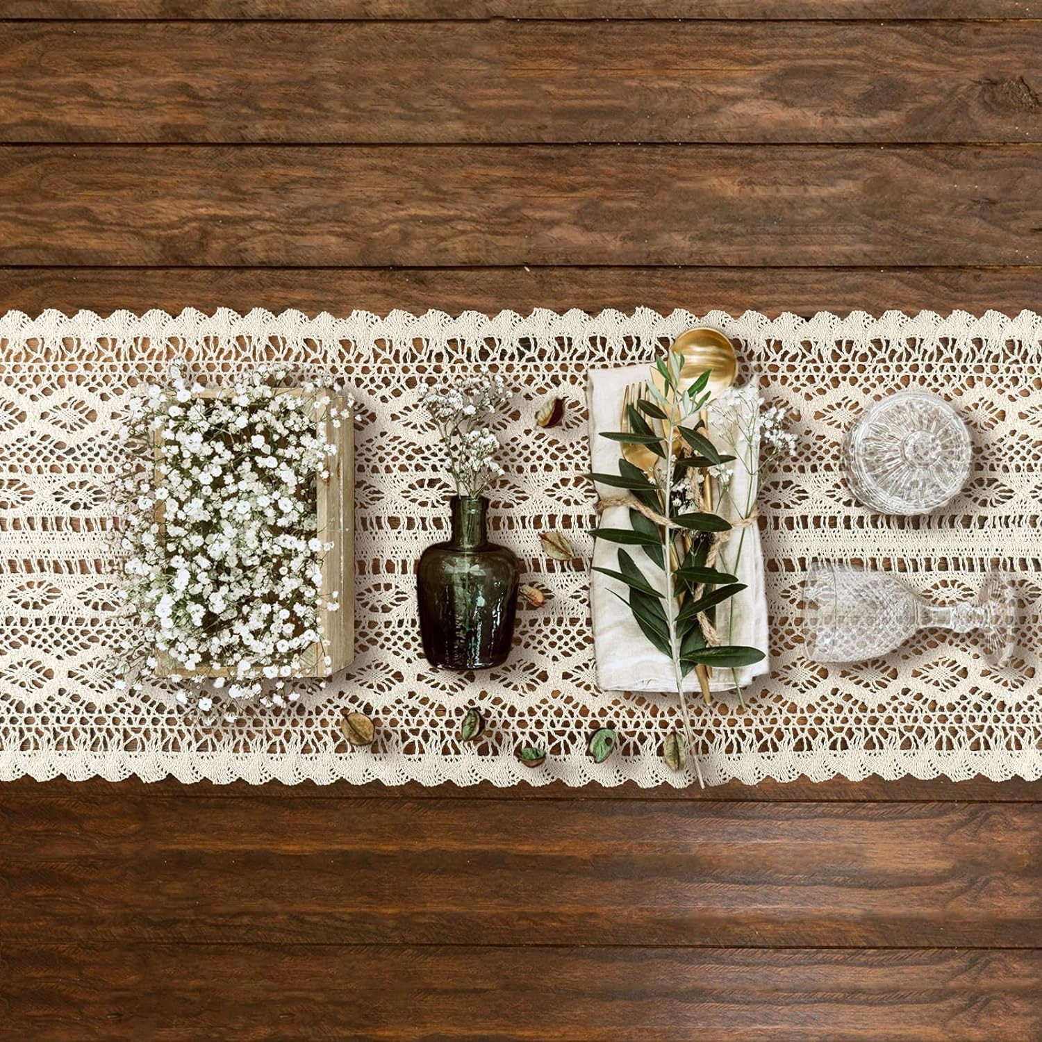 Kaket Tischläufer Boho Deko, Tischläufer Beige mit Quasten, für Deko Boho, günstig online kaufen