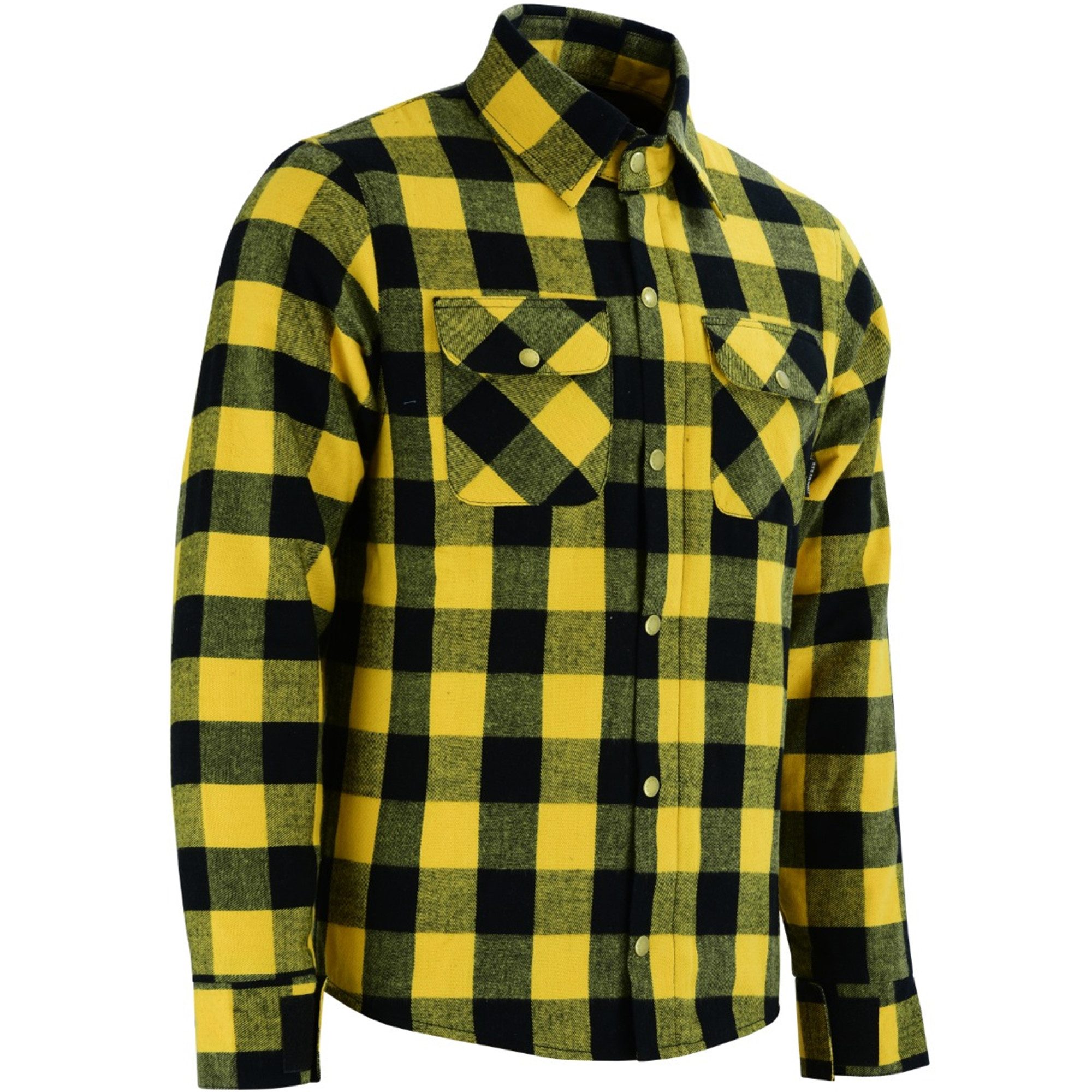 BULLDT Motorradjacke BLD1201 (mit 4 CE-Protektoren) BULLDT Herren Motorradhemd Holzfäller-Look Hemd