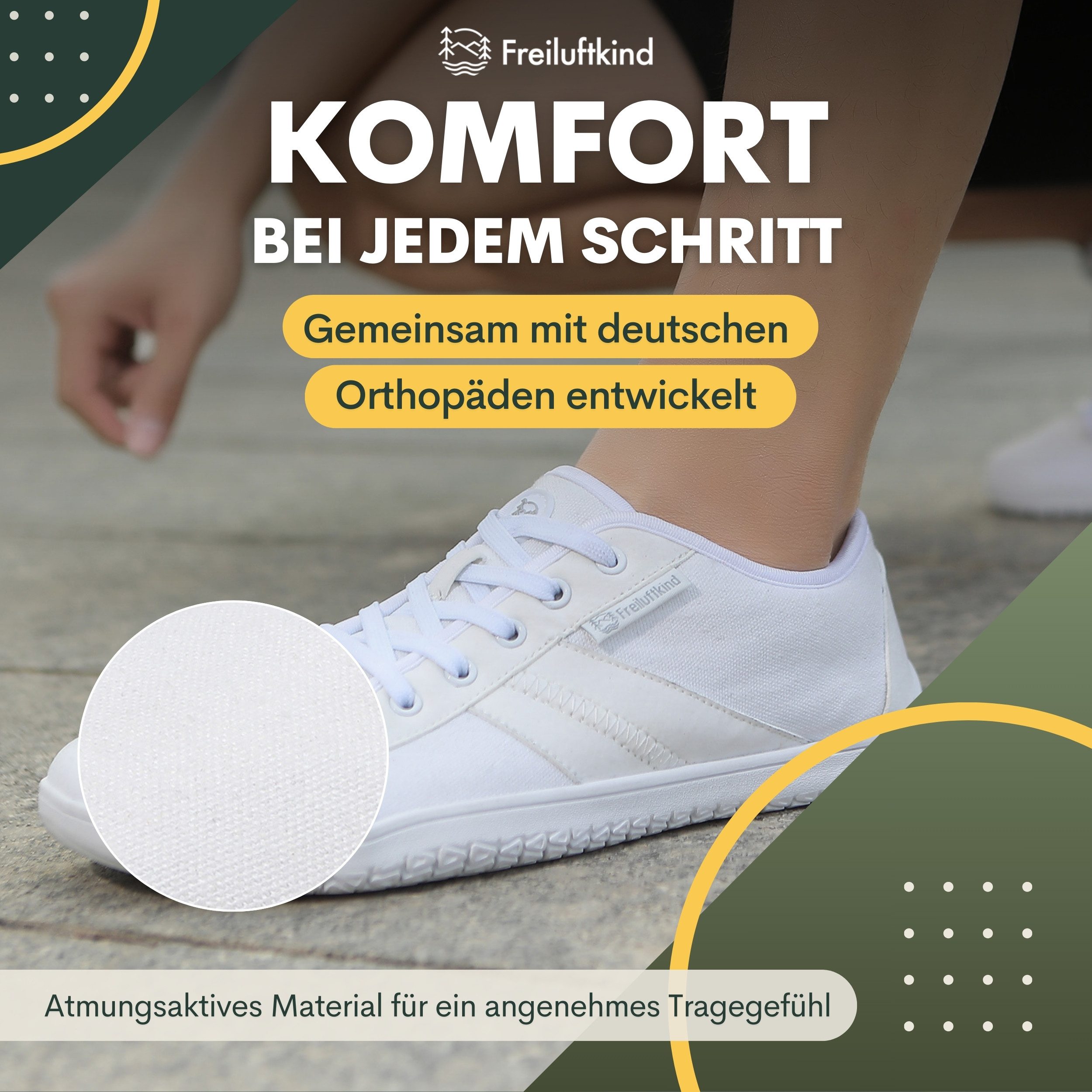 Freiluftkind Baker – gesunde Barfußschuhe Sneaker - Entlasten Füße & Gelenk günstig online kaufen