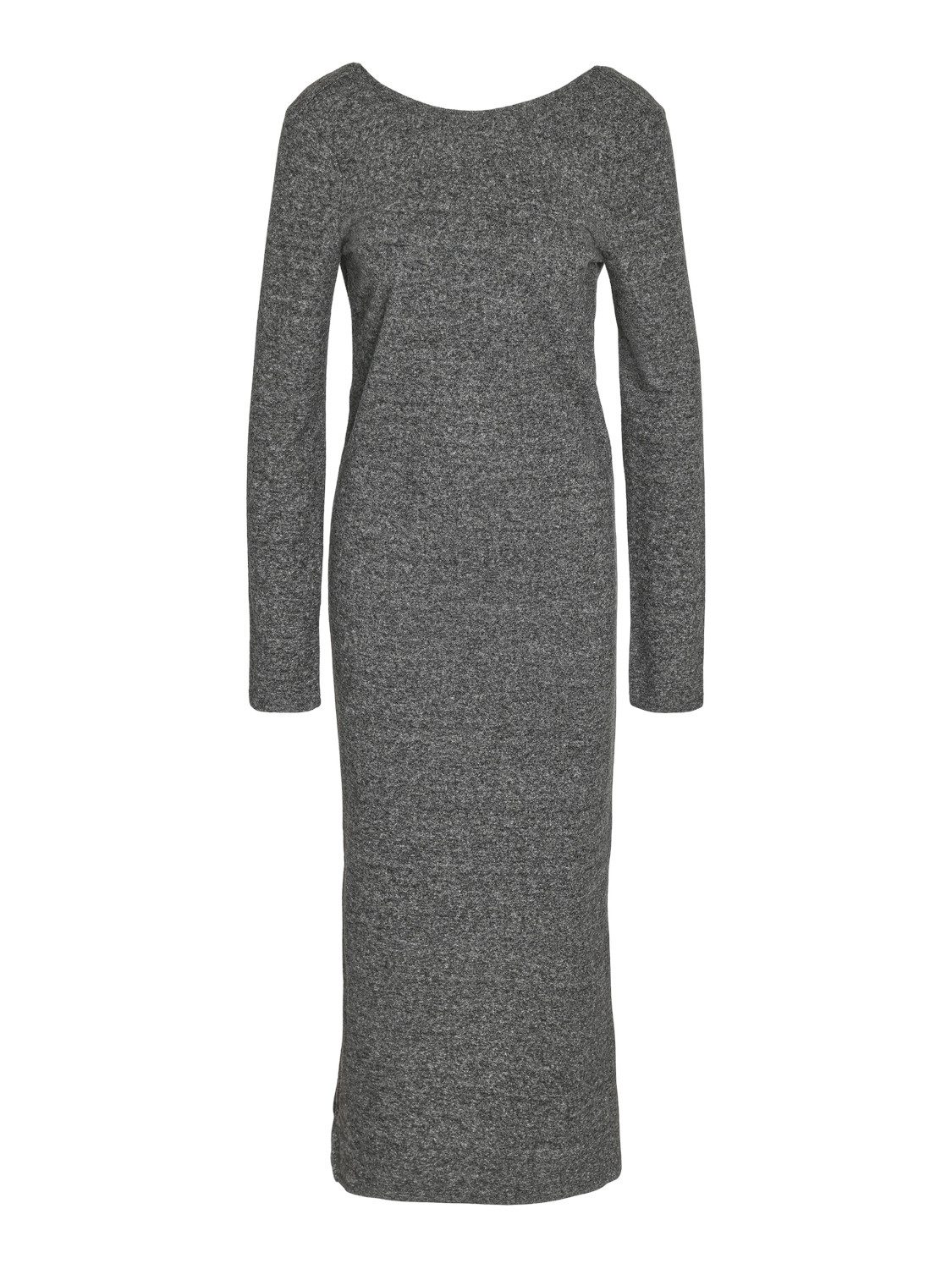 Abendkleid Lang Rundhals Langarm Regular Fit