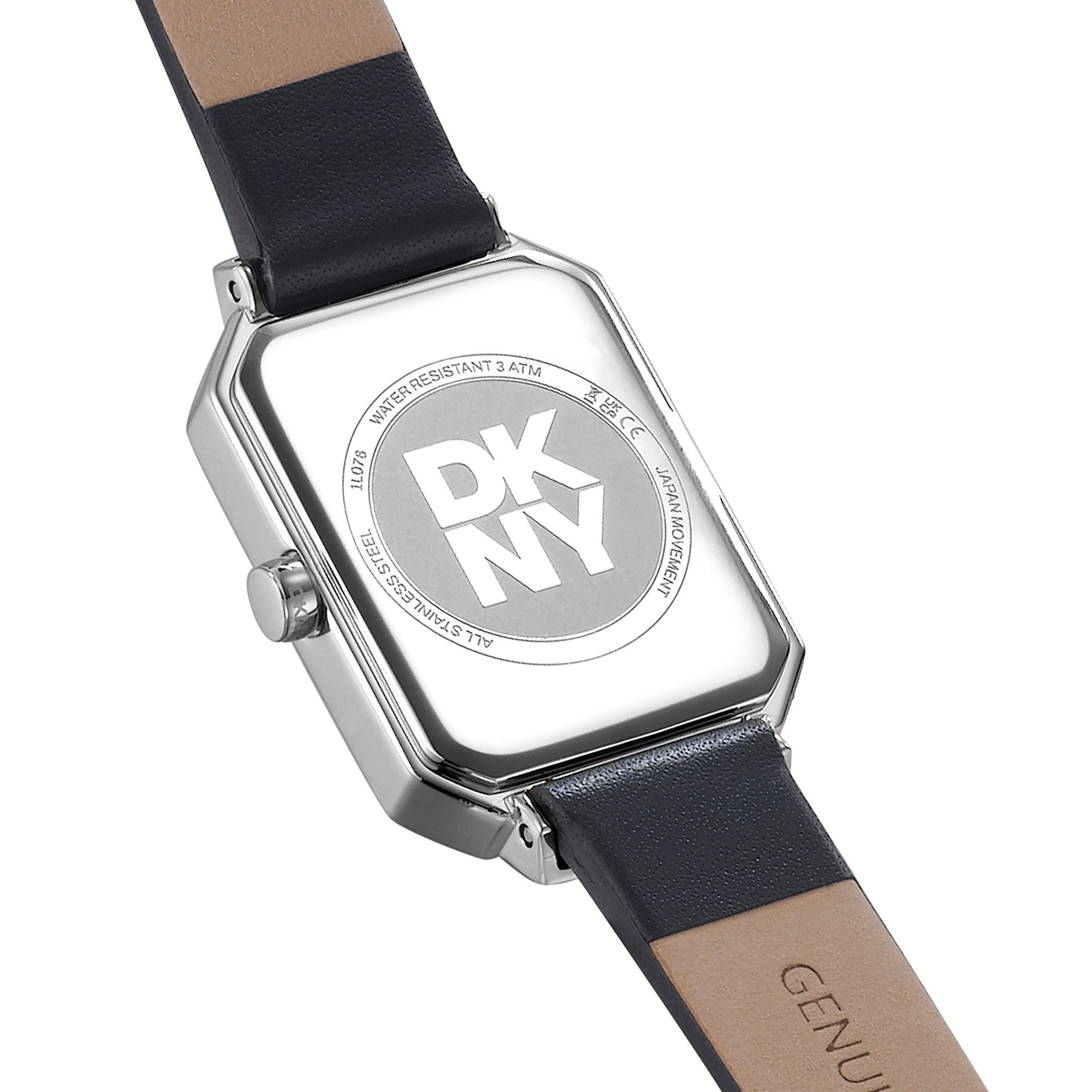 DKNY Quarzuhr Uptown Midi DK1L076L0015, Armbanduhr, Damenuhr, Lederarmband, analog