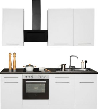 wiho Küchen Küchenzeile Unna, mit E-Geräten, Breite 220 cm