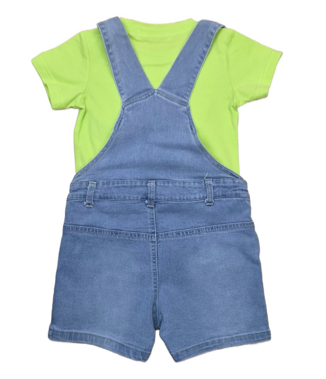 Fashion Boy Jeanslatzhose Overall Jungen Baby-Set: T-Shirt & Latzshorts JS3979e (Set, Jeans-Latzhose & T-Shirt)
