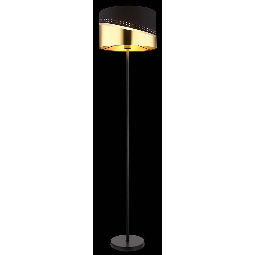 Gold Schwarz Stehleuchte 146cm Stehlampe, Globo Standlampe H Wohnzimmerlampe