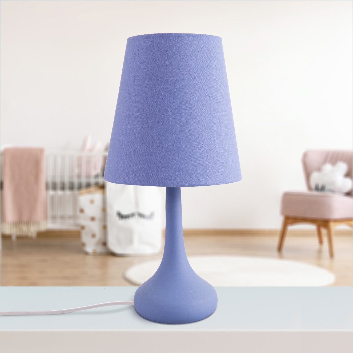 Tischleuchte LED Tischleuchte Wohnzimmer E14 Modern Lampe, Für Paco u. blau Home Leuchtmittel, ohne HELA, Kinderzimmer