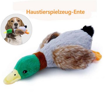 FIDDY Tierquietschie Entzückendes Plüsch-Entenspielzeug zum Zähneputzen, (2-tlg) Kauseil-Spielzeug für Hunde, Plüsch-Hundespielzeug