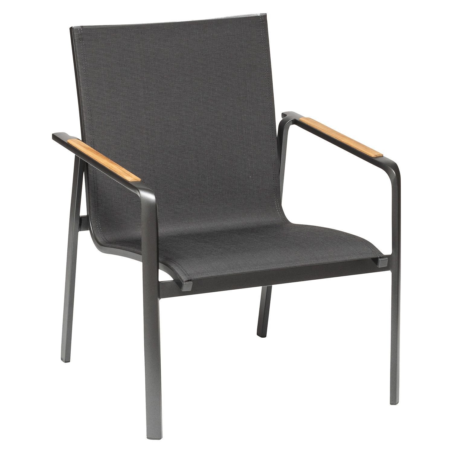 KETTLER Кресла Kettler Lounge Stapelsessel DIAMOND anthrazit charcoal Teak