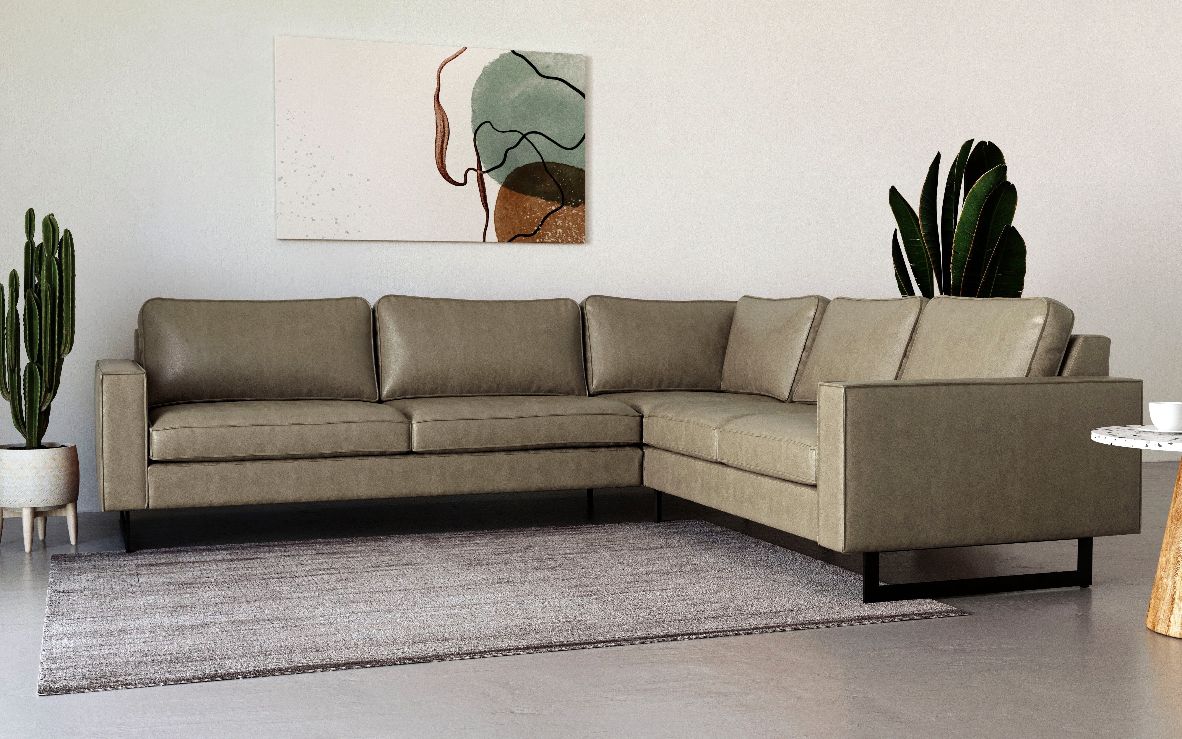 Places of Style Ecksofa "Pinto, XXL, 250/290 cm, langer Schenkel, Ottomane" günstig online kaufen