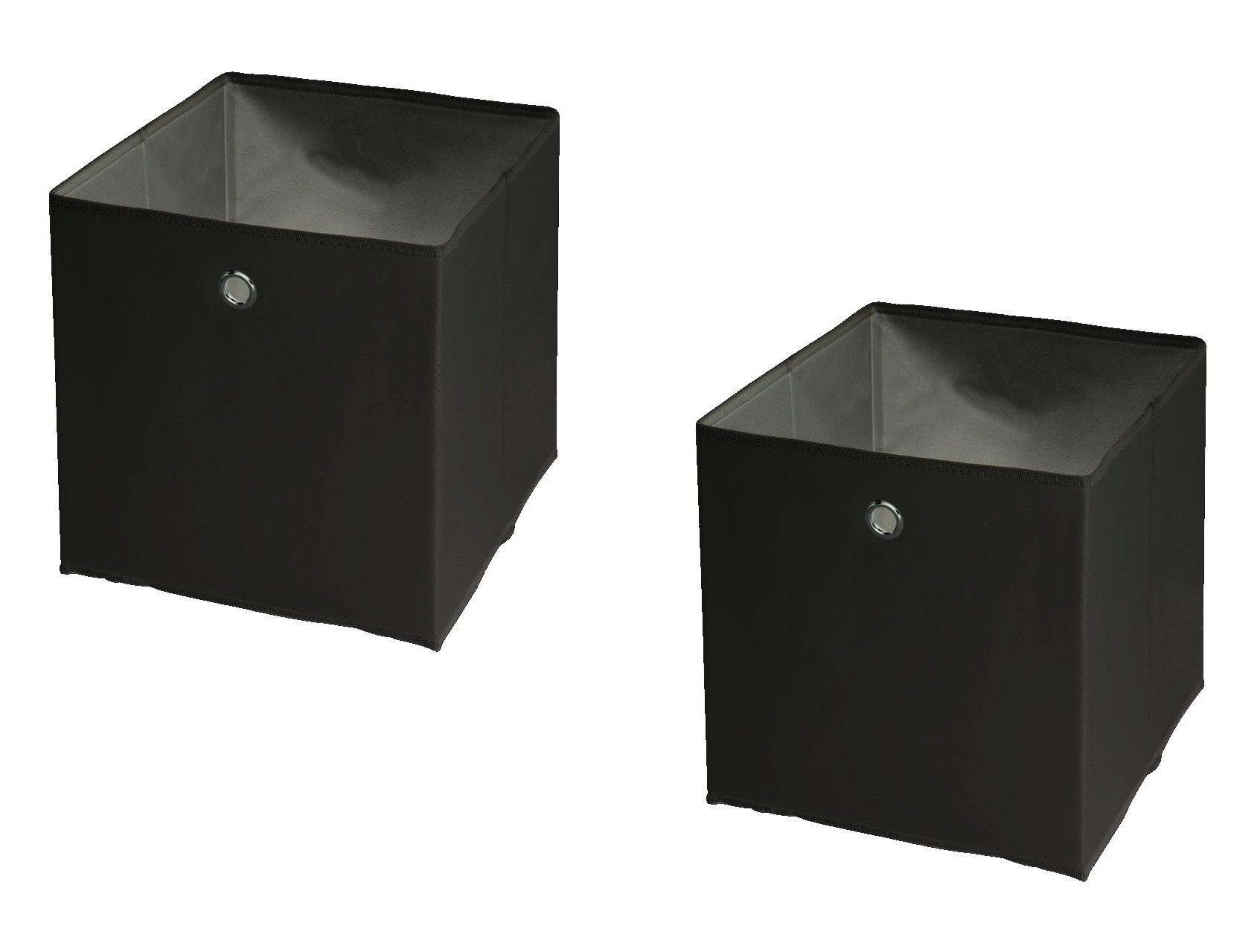 ARTRA Dekokorb Ordnungsboxen "Fabio" Schwarz 2er SET Aufbewahrungsbox Regal günstig online kaufen