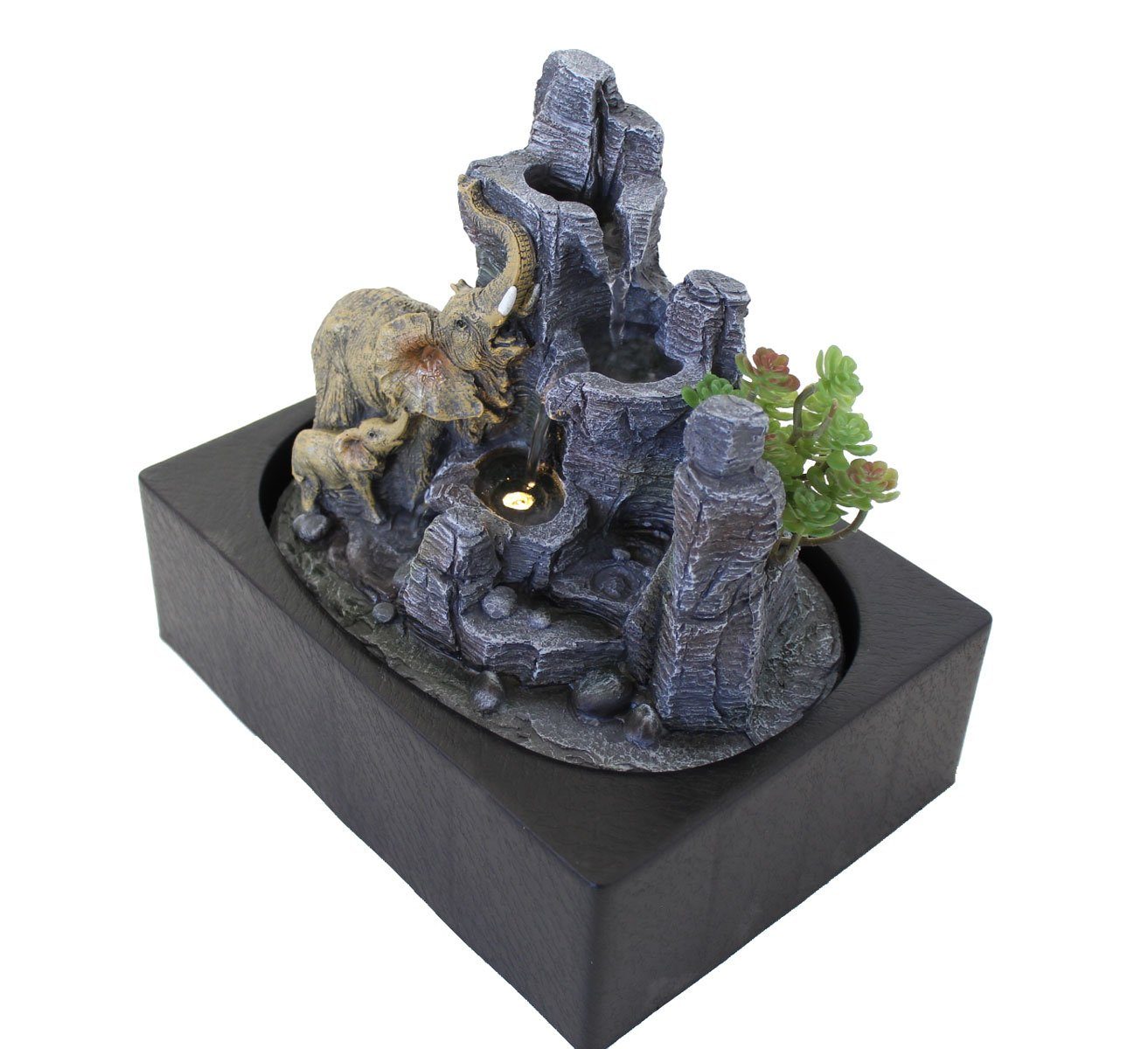 Kiom FoElefante Zimmerbrunnen x cm, Breite 26 cm Led 20,5 x Tischbrunnen 28.8 28,8