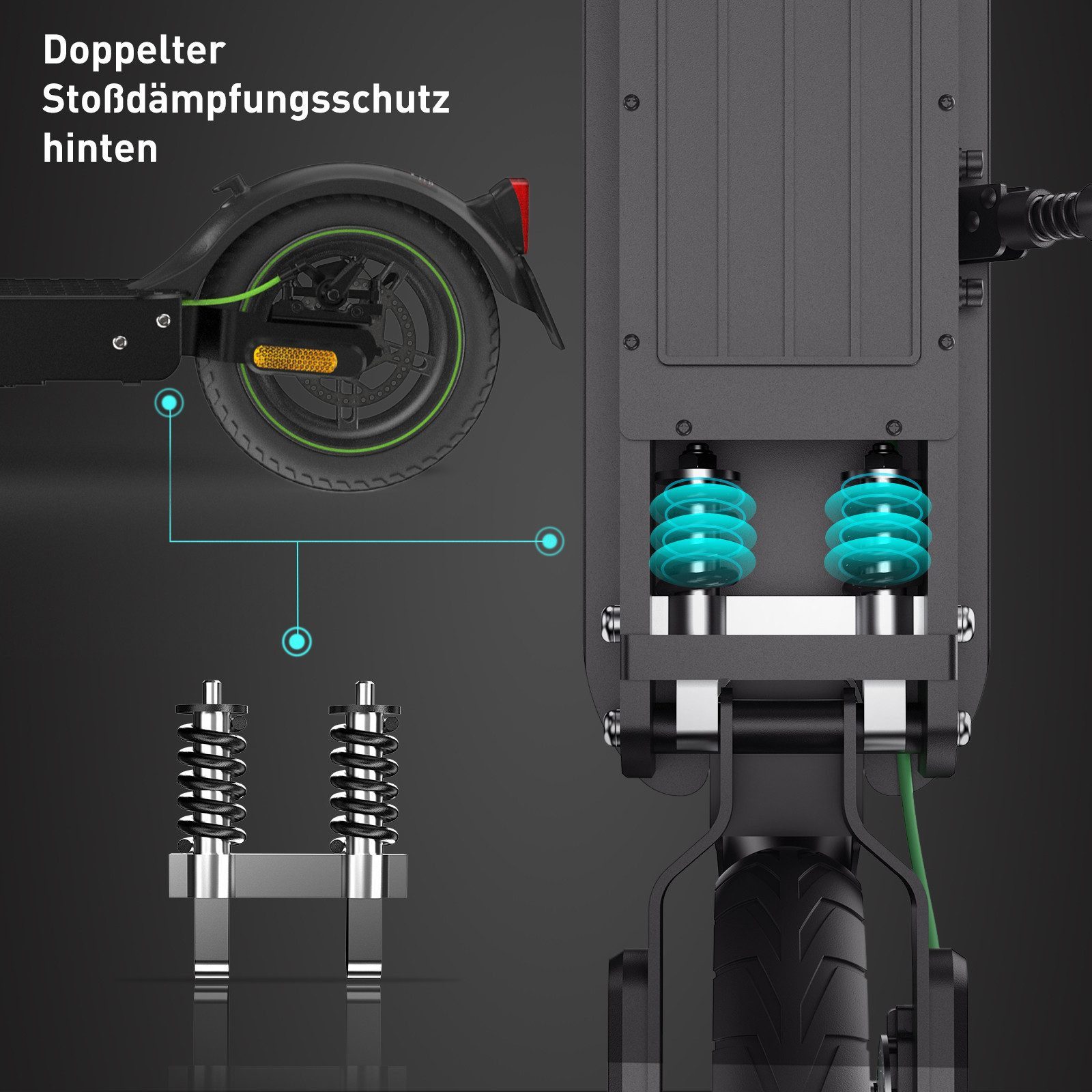 iSinwheel E-Scooter 2 Stück 8,5-Zoll E-Scooter mit Straßenzulassung, 25–30 km Reichweite, 350,00 W, 20,00 km/h, Geeignet für Outdoor-Fahrten, Pendeln zur Arbeit usw.