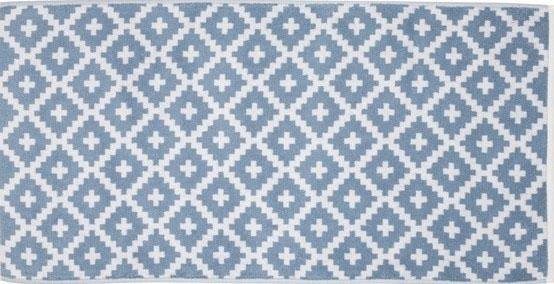 Farbe:Grau Grösse:80x150 cm Paco Home Badematte Kurzflor Teppich Badezimmer Karo Rauten Geometrisch Skandi Muster 