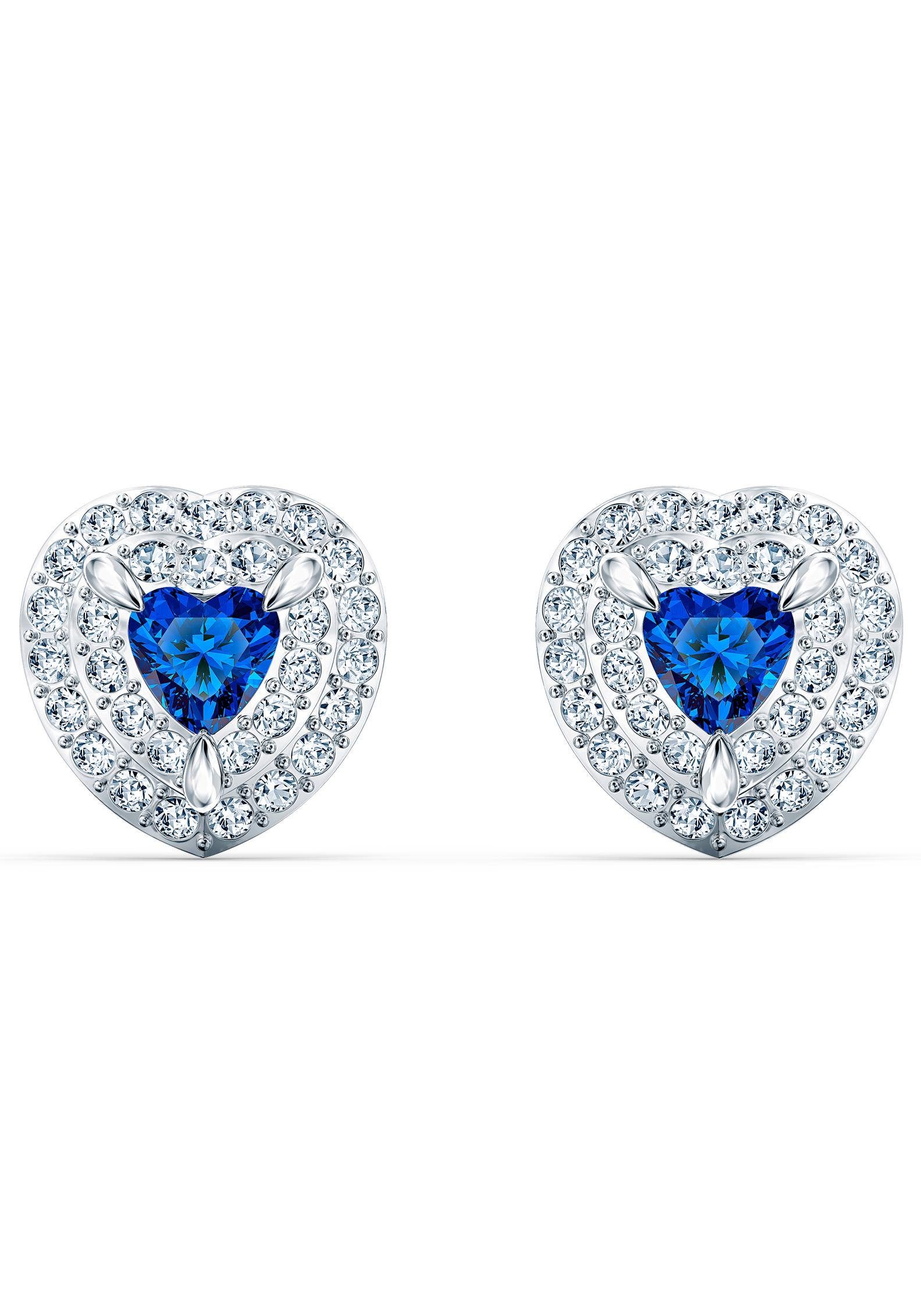 Swarovski Paar Ohrstecker »Herzen, One, blau, rhodiniert, 5511685«, mit  Swarovski® Kristallen online kaufen | OTTO