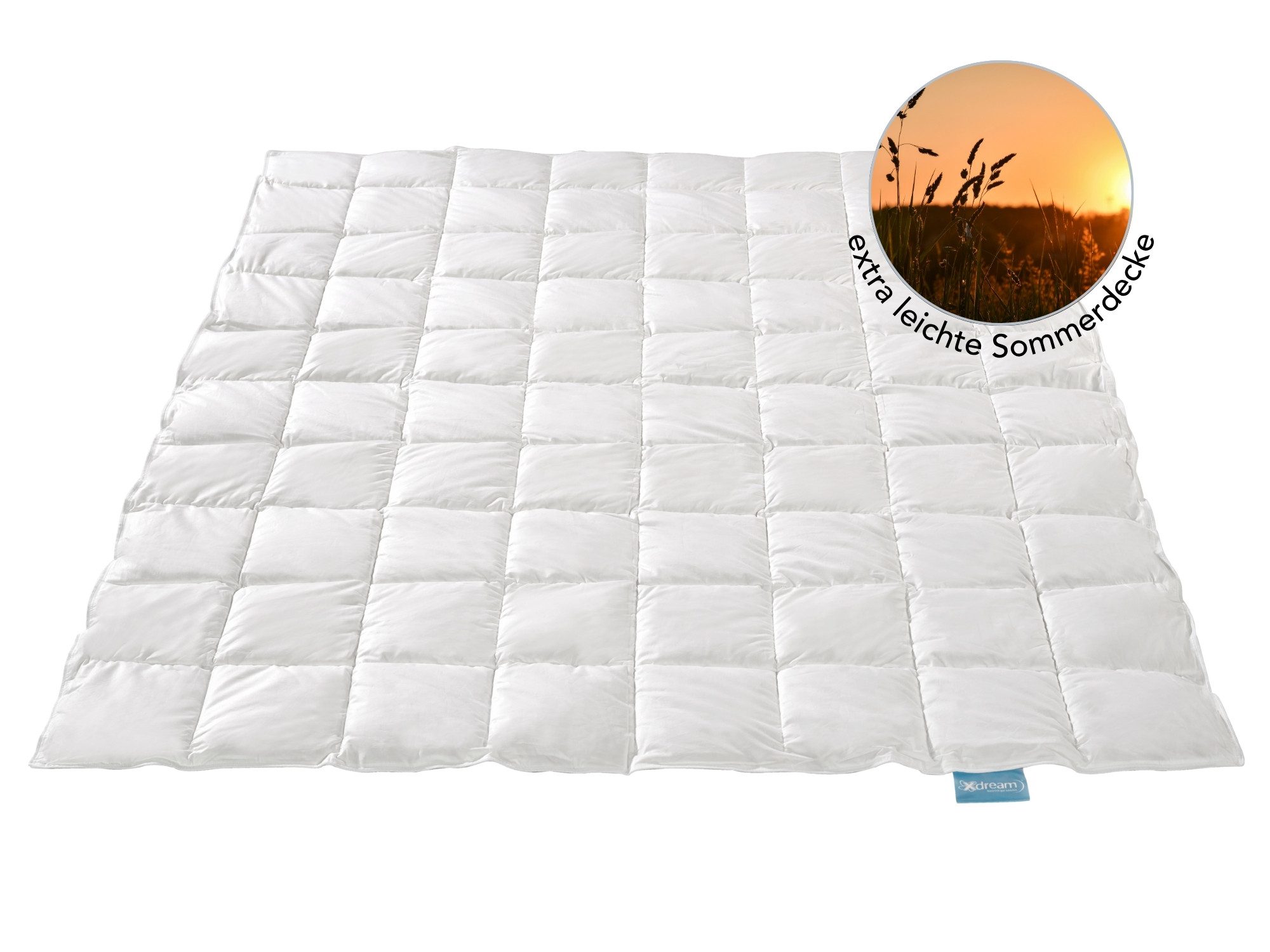 XDREAM Sommerbettdecke Daunendecke Nature, ultraleichte Kasettendecke, günstig online kaufen