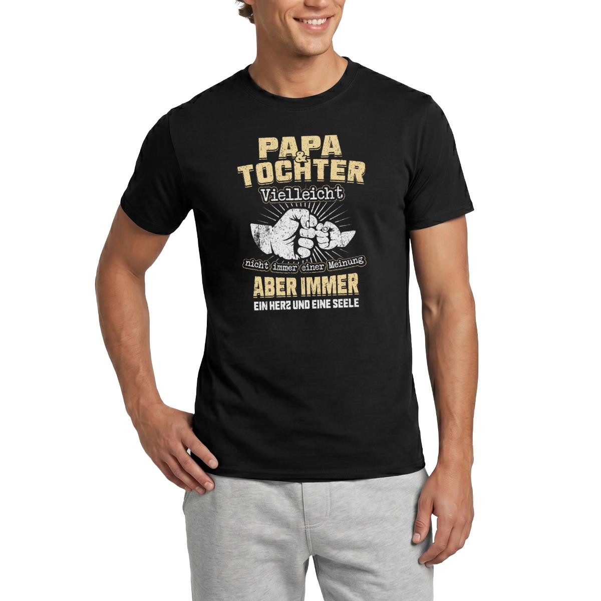 T-Shirt Papa Und Tochter Ein Herz Und Eine Seele Vatertag Geschenk Männer T-Sh