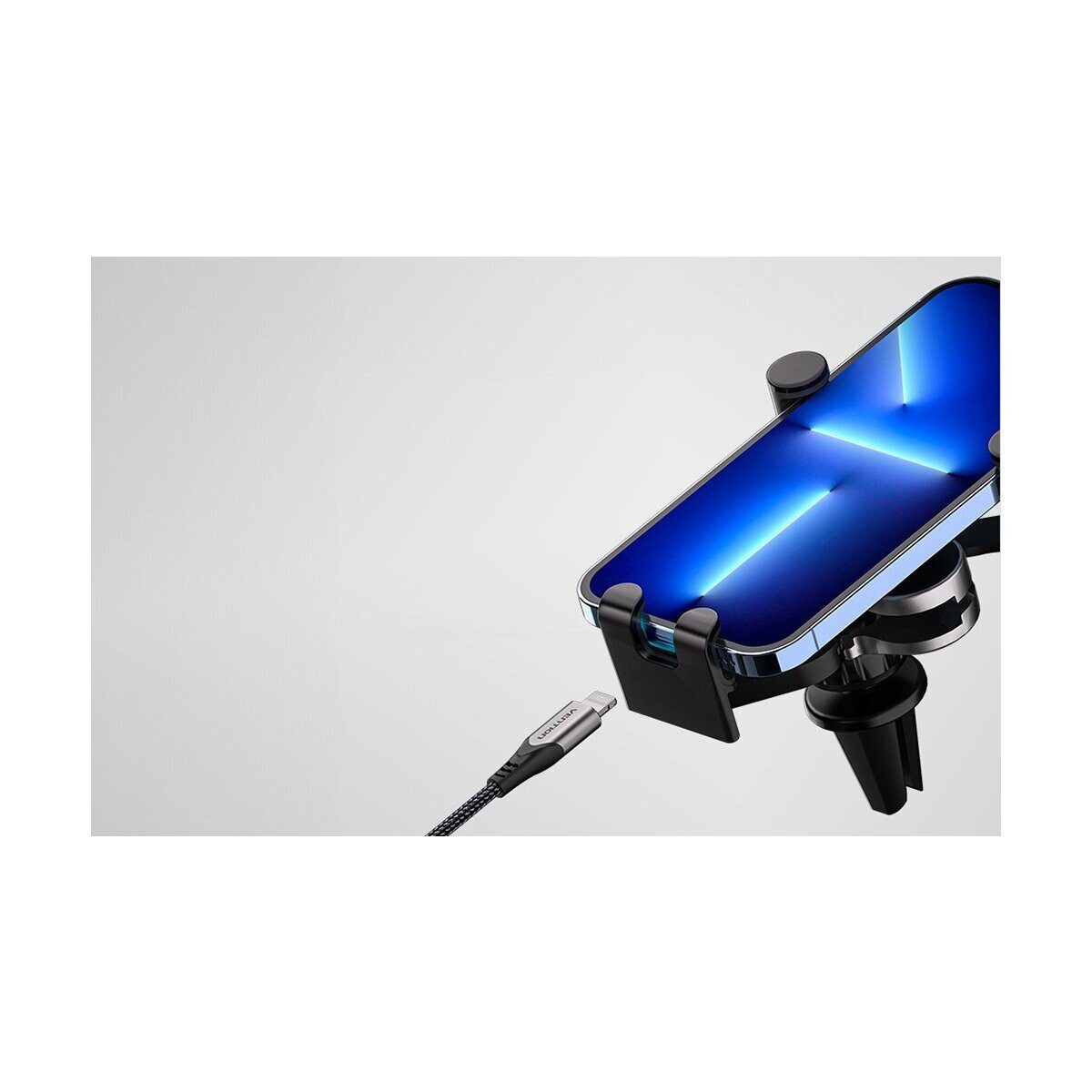 VENTION Handy-Halterung Automatischer Auto-Lüftungshalterung mit Clip Grau, (1-tlg)