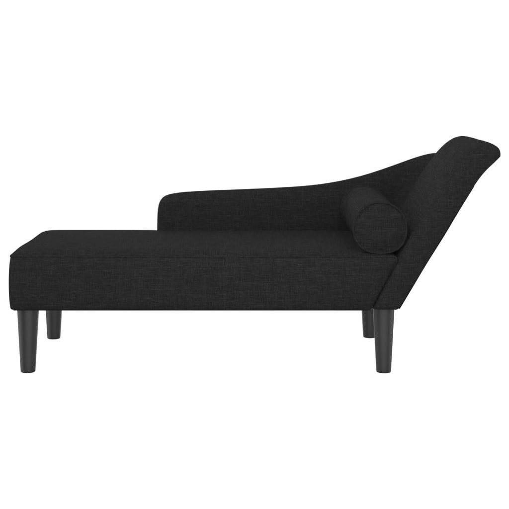 vidaXL Chaiselongue Chaiselongue mit Kissen Schwarz günstig online kaufen