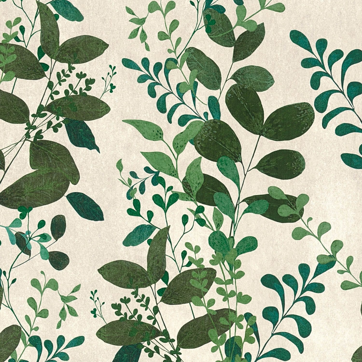 Profhome Vliestapete 791868-GU Landhaus Tapete Floral matt weiß grün, geprägt, (1 Rolle, 5,33 qm), heißgeprägte Vliestapete, grün