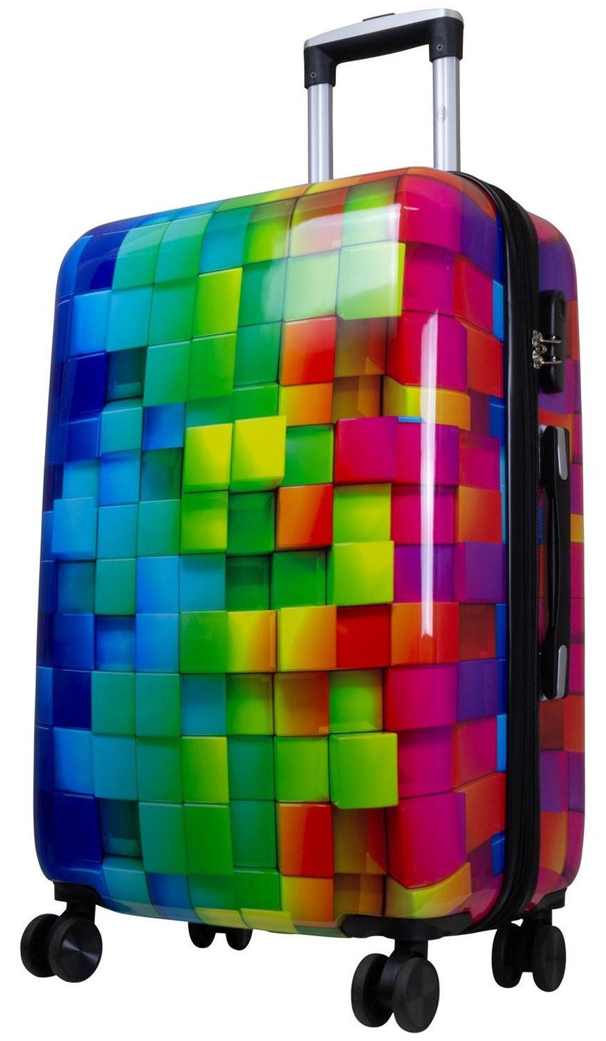 Warenhandel König Hartschalen-Trolley Mosaik, 4 Rollen, günstig online kaufen