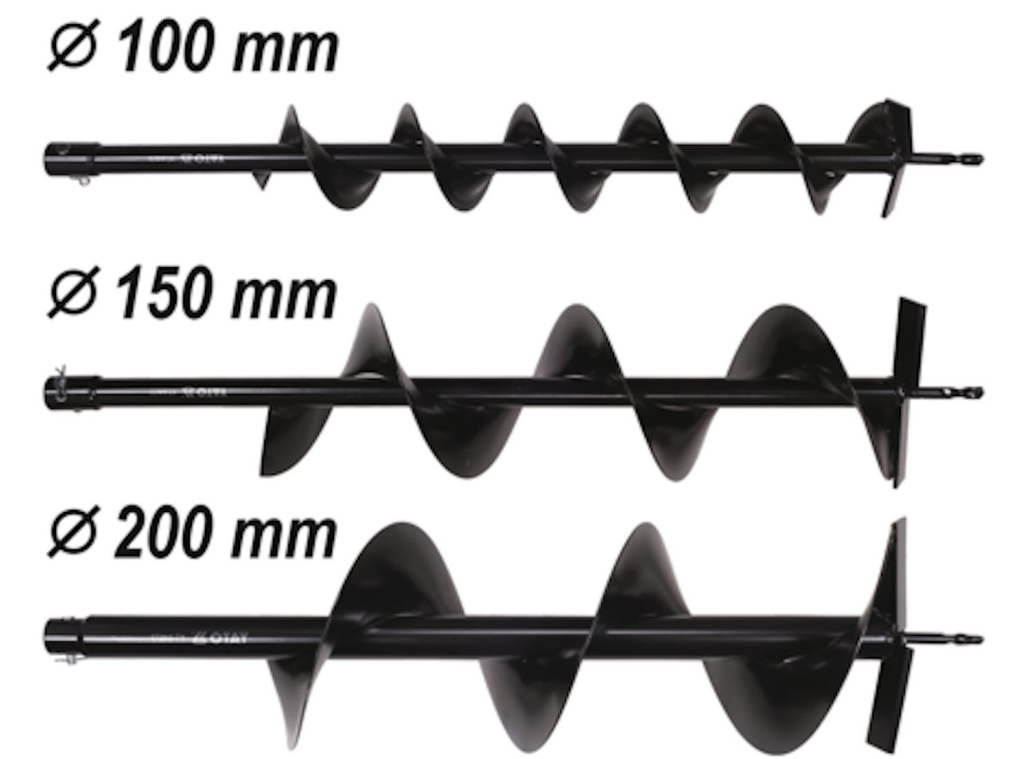 TRIZERATOP Handerdbohrer Bohrschnecke, Erdbohrer 100-200mm