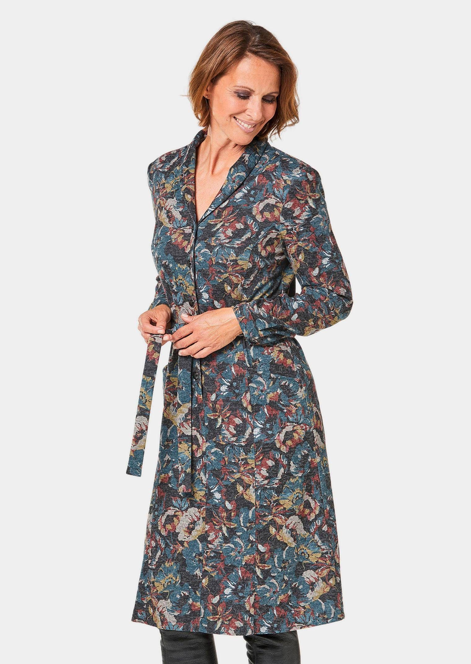 Blusenkleid Hemdblusenkleid mit Bindegürtel