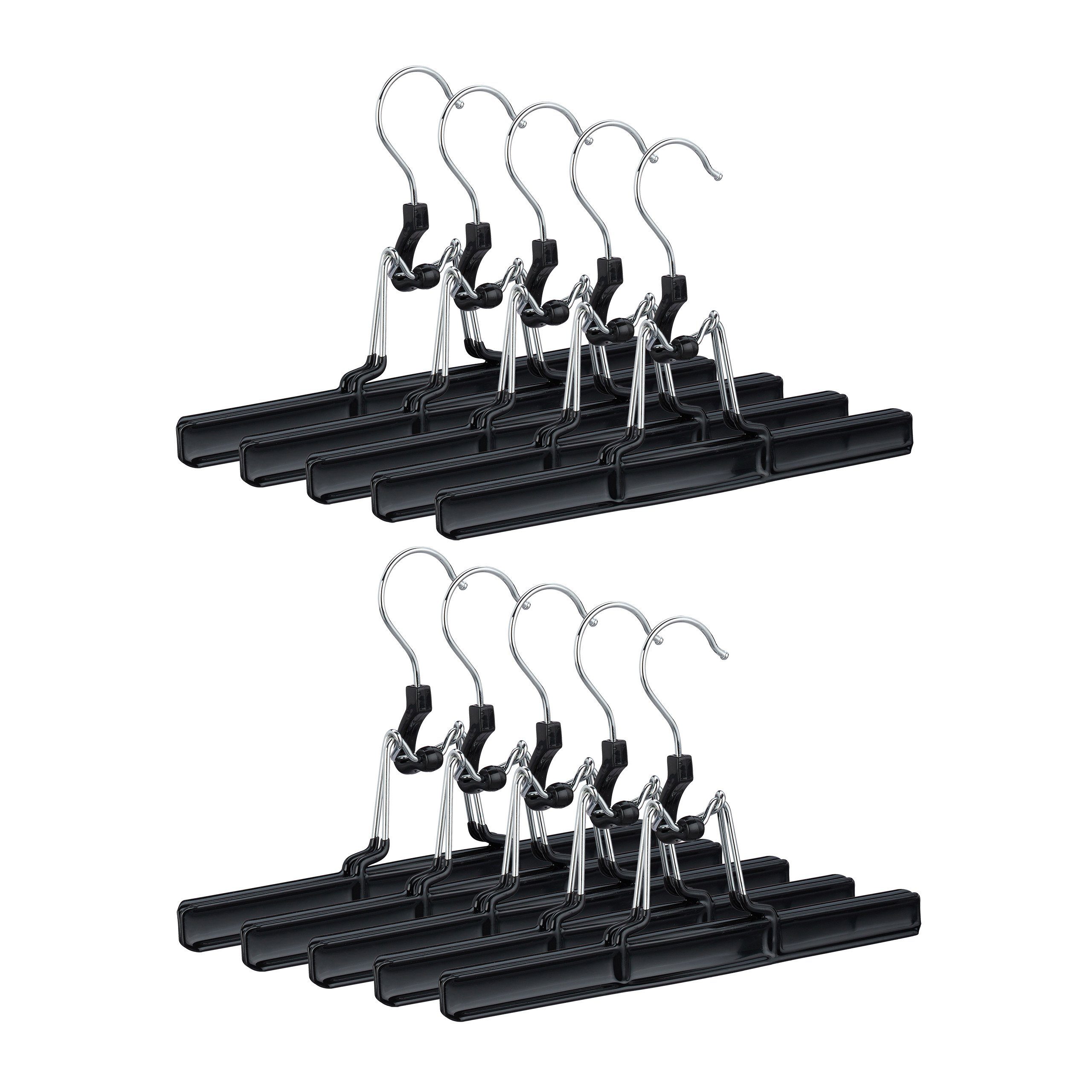 relaxdays Kleiderbügel Hosenbügel Metall, (10-tlg), 10er günstig online kaufen