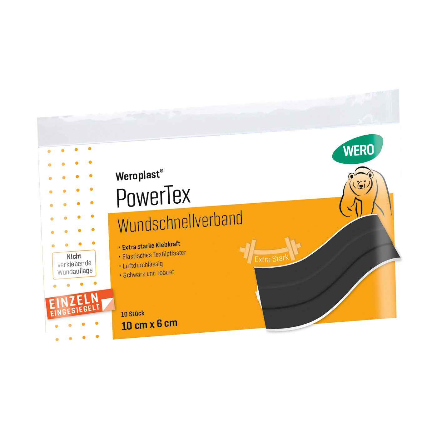 Weroplast® Wundpflaster PowerTex Wundschnellverband (10 St), Wundschnellverbände