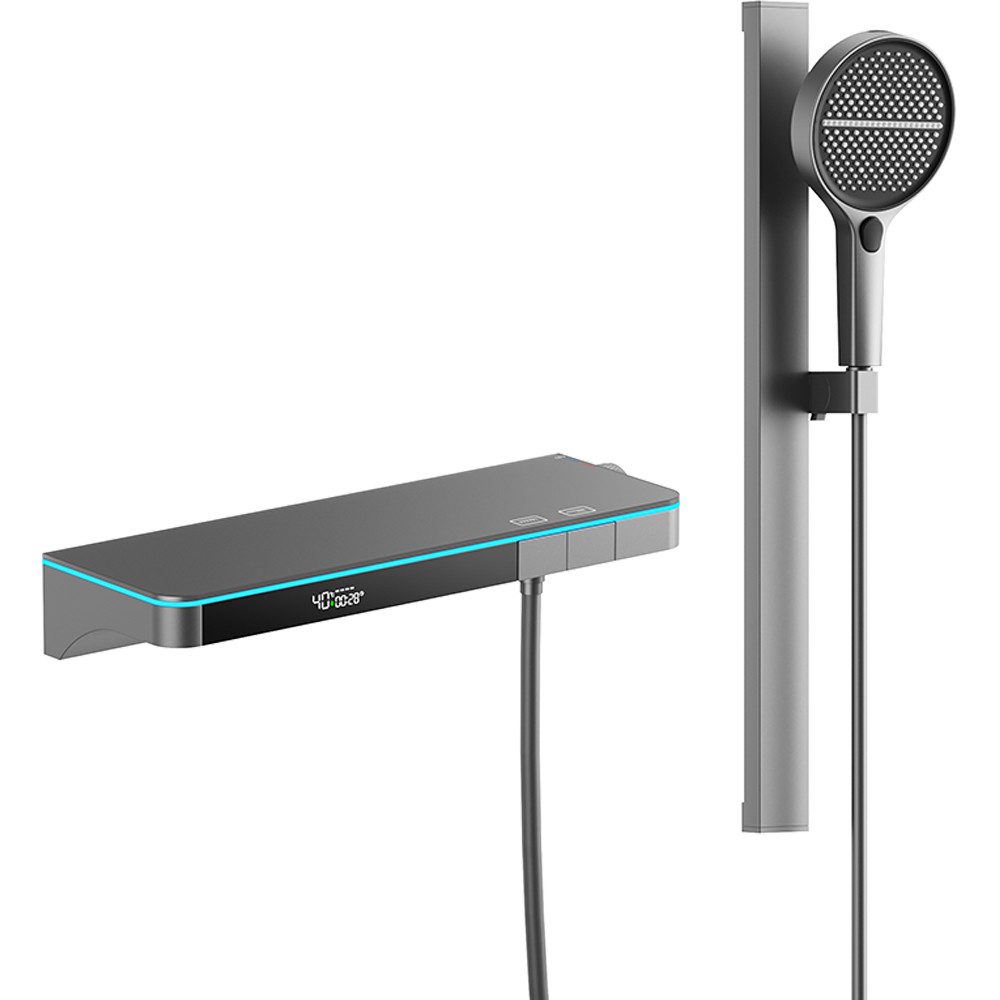 Topcony Stangenbrause-Set Duschsystem mit Thermostat, Digitalanzeige Duscha günstig online kaufen