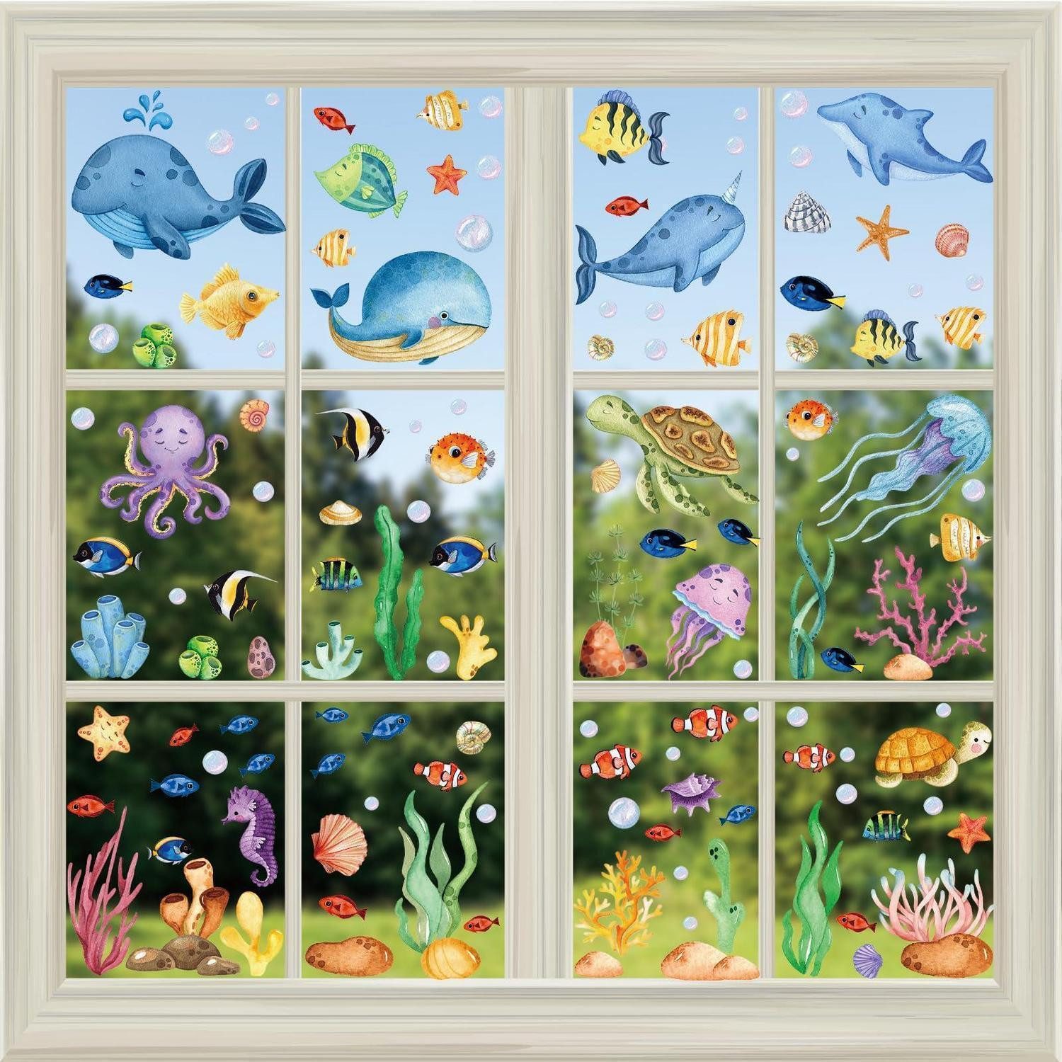 LuxusKollektion Fensterbild Fensterbilder Ozean Selbstklebend Wiederverwendbar