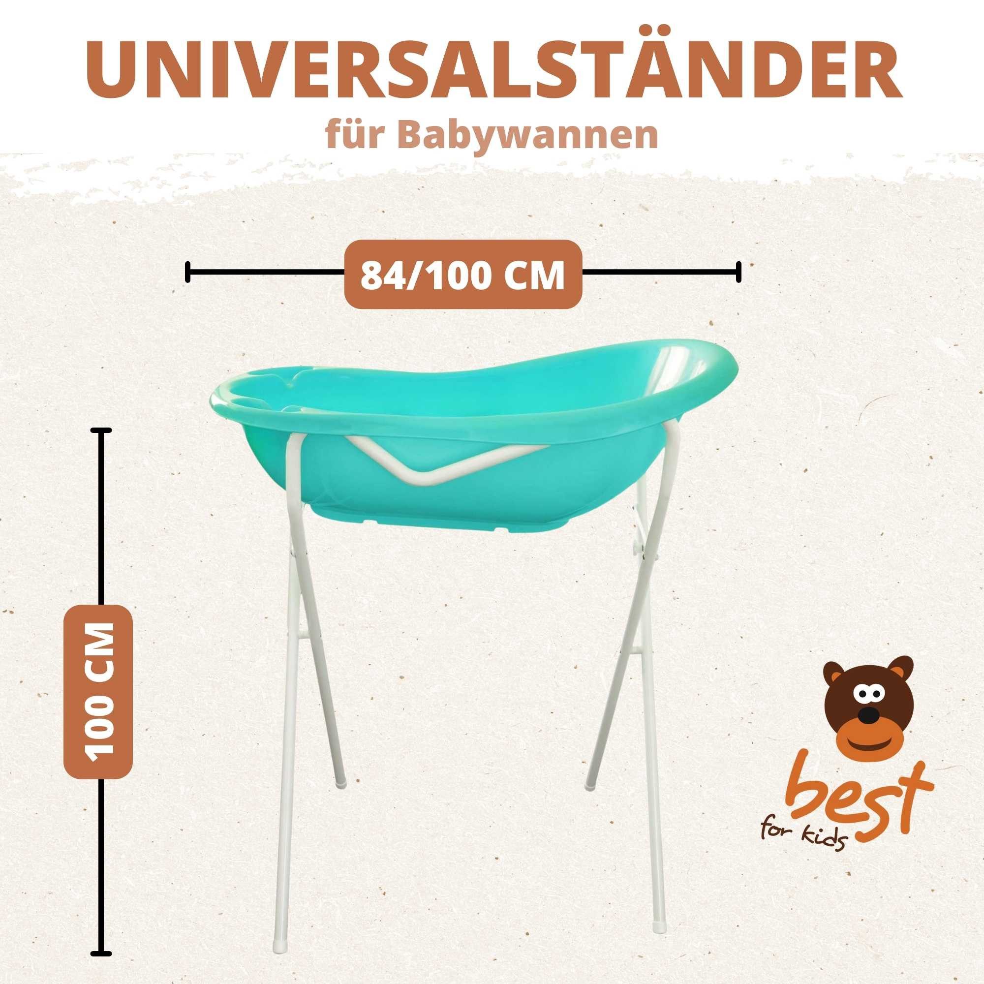 Best for Kids Badewanne Universeller Badewannenständer für Babys – Faltbar, sicher&komfortabel