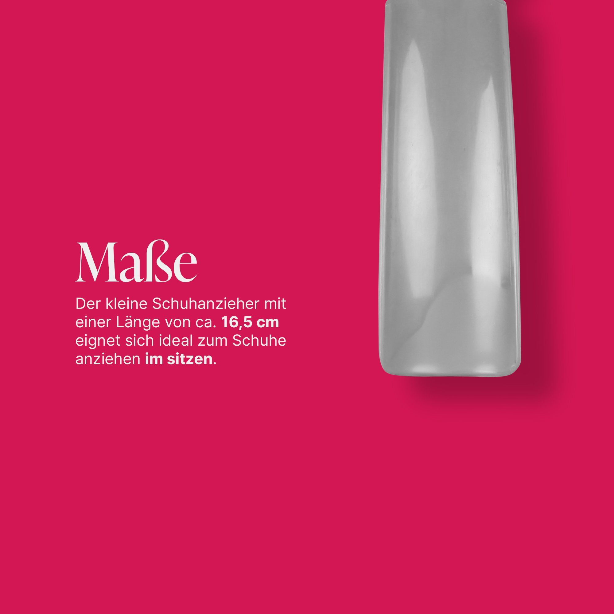 Pro Home Schuhlöffel S-XXL (16,5cm), mit Öse zum Aufhängen, Kunststoff hochwertig, ergonomische Form