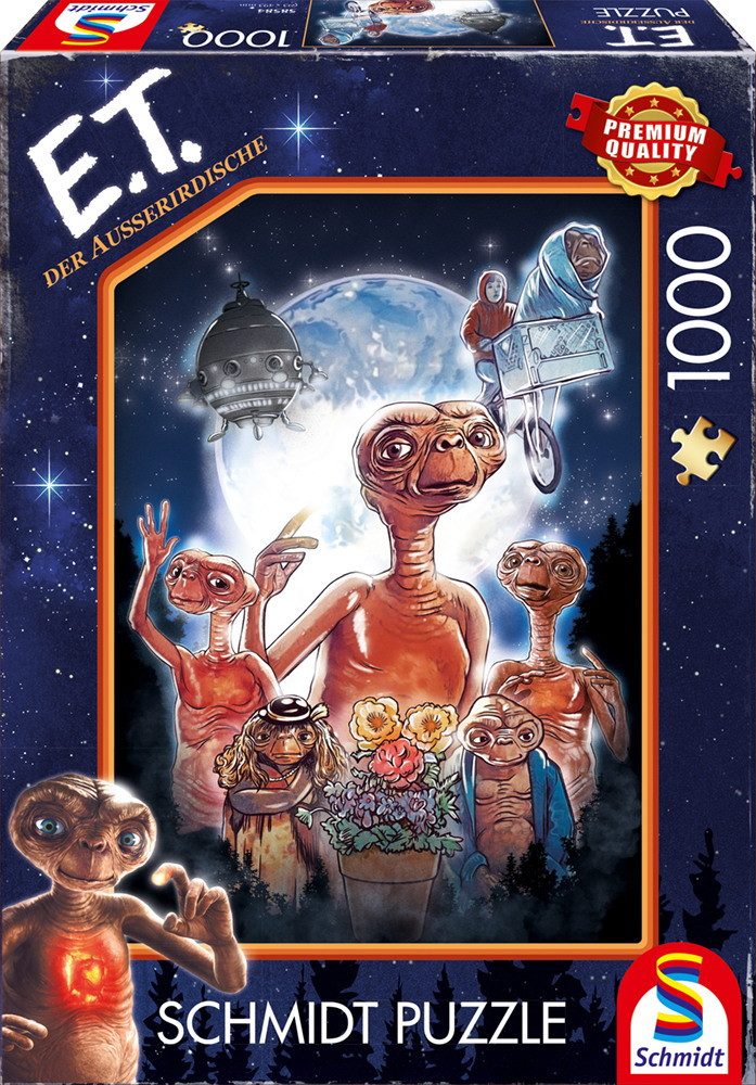 Schmidt Spiele Puzzle 1000 Teile Puzzle E.T. Abenteuer eines Außerirdischen 58584, Puzzleteile