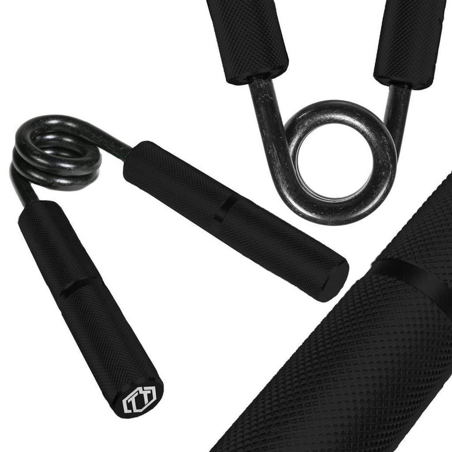 Handmuskeltrainer Fingerhantel Komplett Set schwarz (100-350lb)