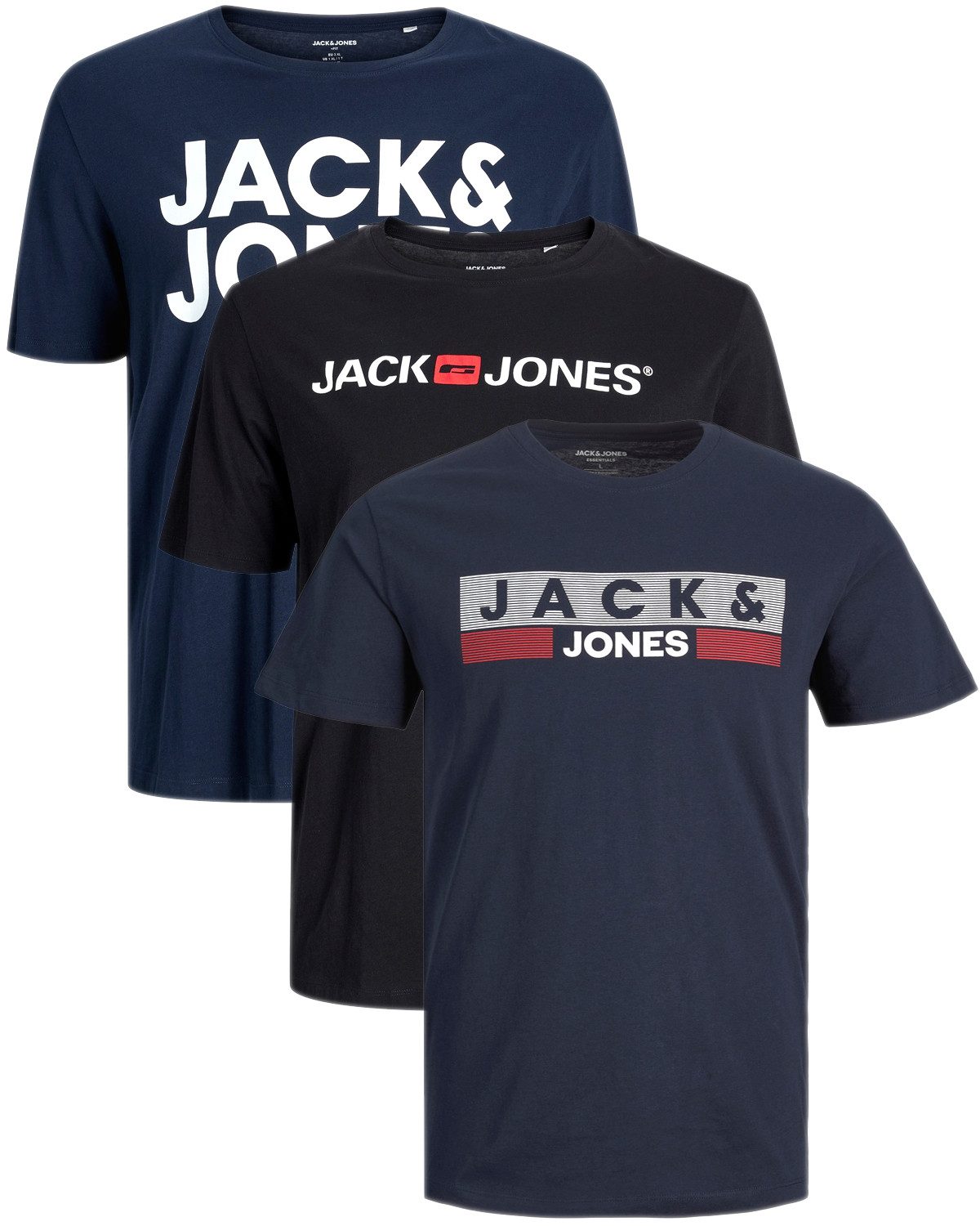 Jack & Jones PlusSize Print-Shirt (Spar-Set, günstig online kaufen