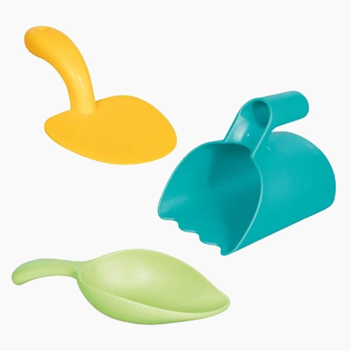 goki Kinder-Handschaufel Sandschaufeln, 3fach sortiert, (set, 3-tlg., 3 teilr), Qualitäts Spielzeug aus biobasiertem Kunststoff