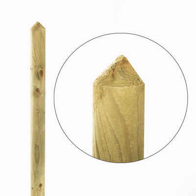 Mega-Holz Holzzaun Zaunlatten-Paket Halbpalisade Kiefer 80cm, (Sparpaket, 30-St., Zaunlatten ohne Pfosten)