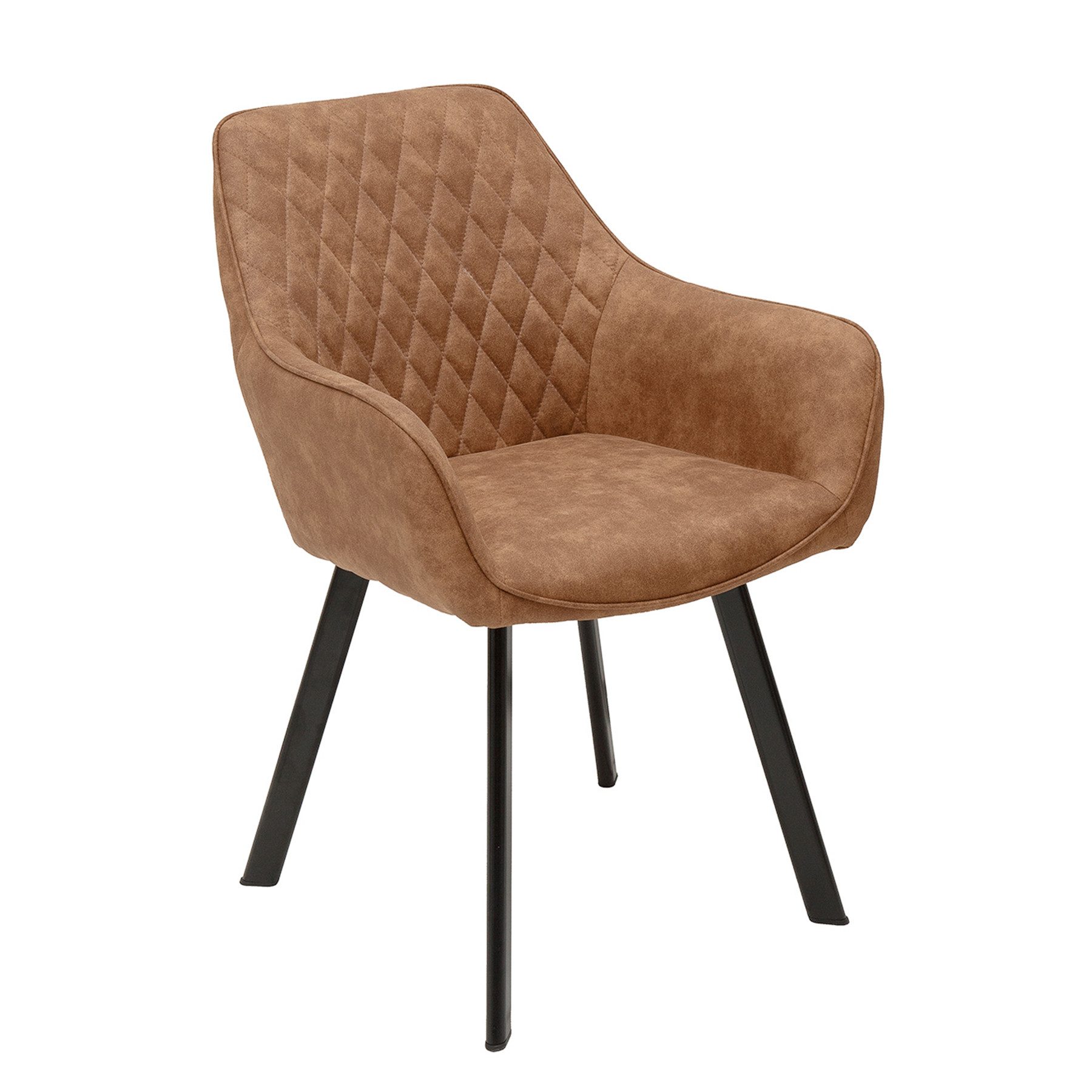 riess-ambiente Polsterstuhl PALERMO vintage hellbraun / schwarz (Einzelarti günstig online kaufen