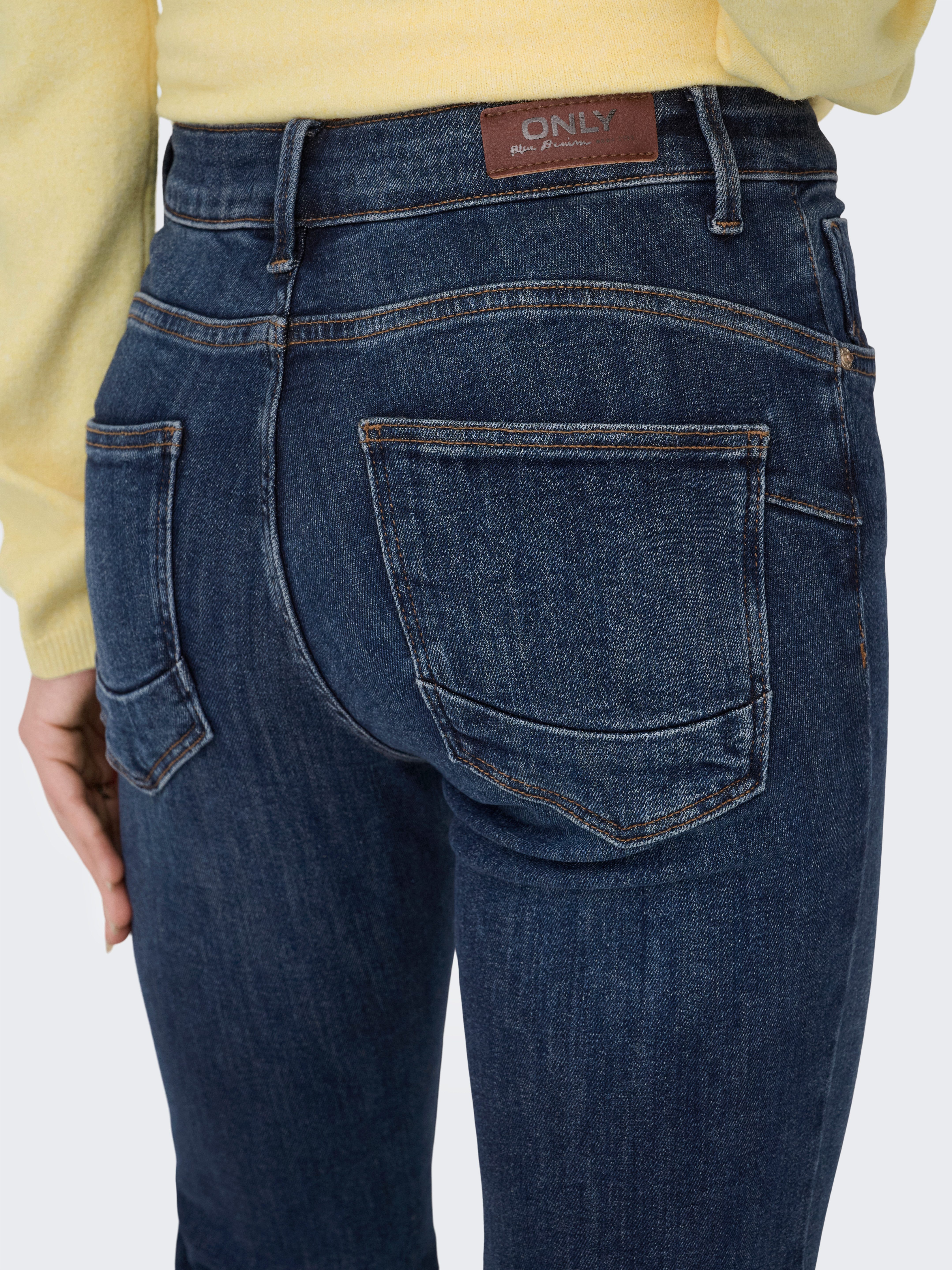 ONLY Bootcut-Jeans ONLPOWER MID FLARED PUSHUP DNM GEN332 Baumwollmischung, flared fit, regular waist