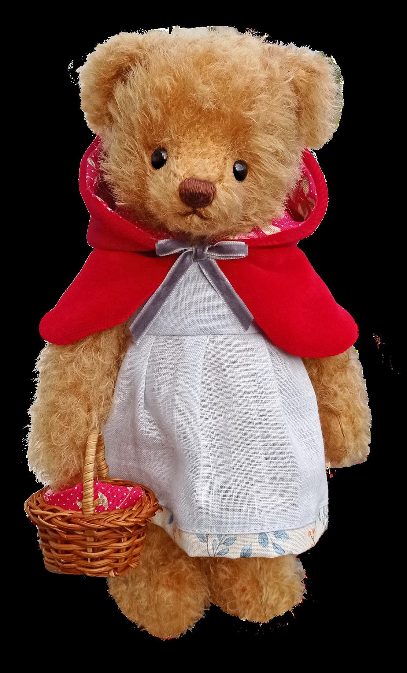 Teddy Hermann® Dekofigur Teddy Hermann Rotkäppchen 25 cm Teddybär mit Korb