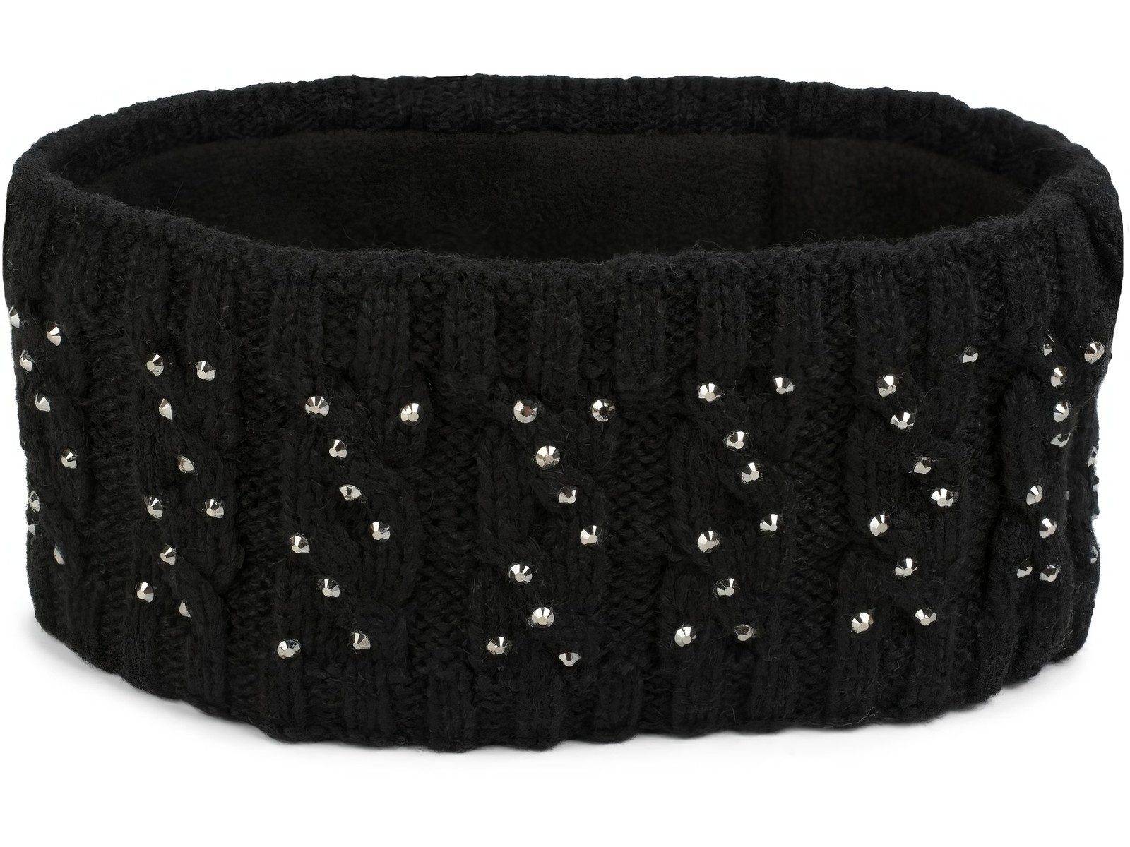 Stirnband Stirnband mit Zopfmuster & Strass